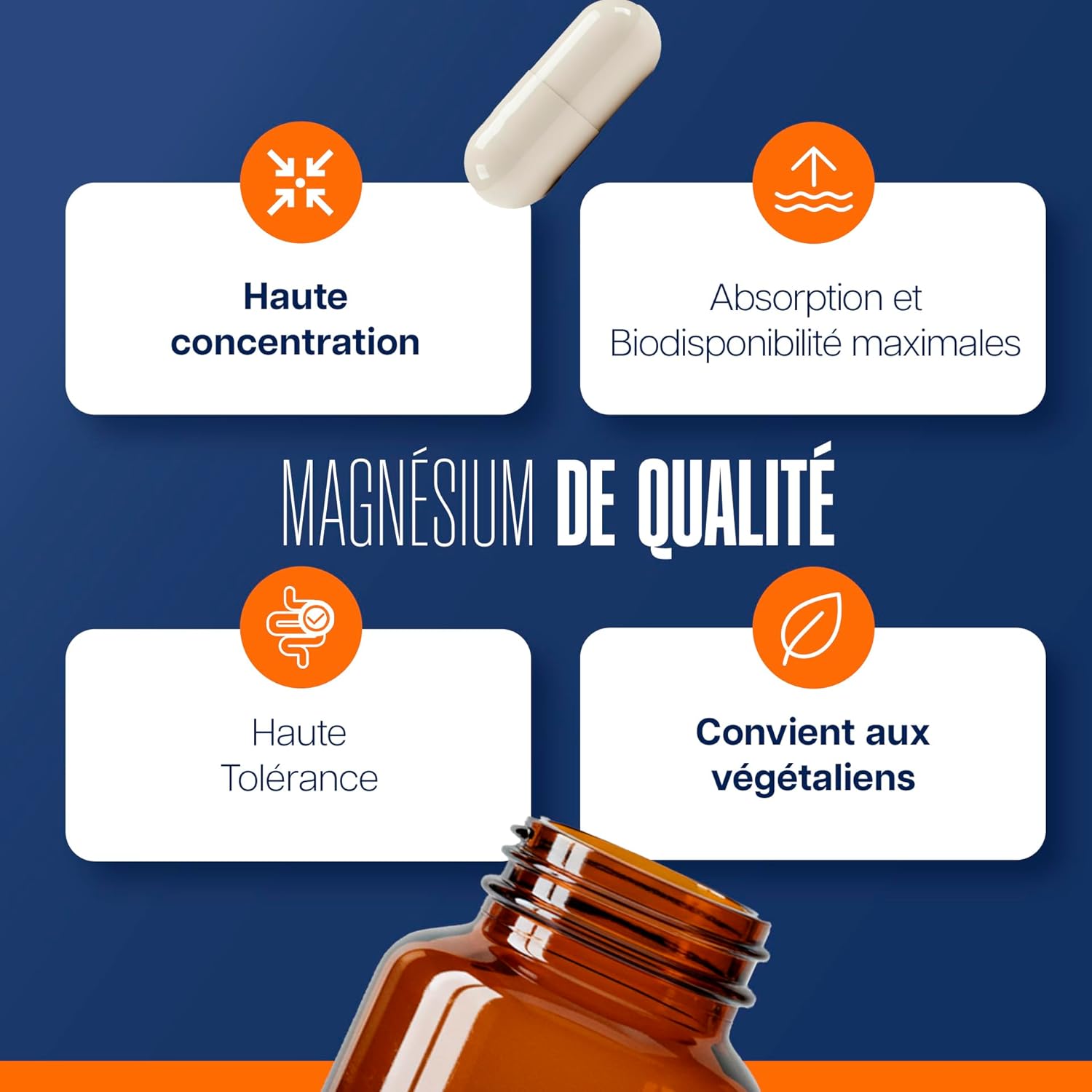 Magnesium B6 Pure Essence | Magnesium Bisglycinate + Marine Magnesium | Sleep, Stress, Fatigue - Maximum Absorption & Easy Assimilation | 60 Capsules 1 Month | Api-Nature - Image 3