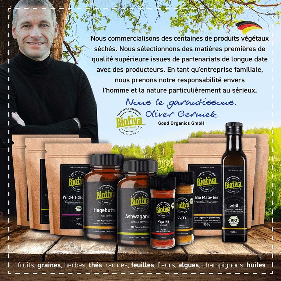 Valerian 150 Organic Capsules - Highly Dosed Natural - 600 mg per capsule - digestion, sleep Valeriana officinalis - bottle and controlled in Germany - 100% vegan- Biotiva - Image 9