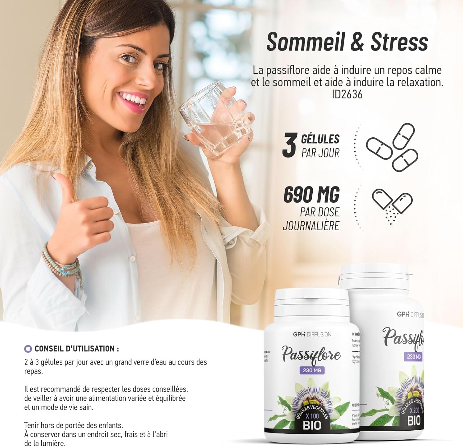 Organic Passionflower 230 mg - 100 Vegetable Capsules - Image 8