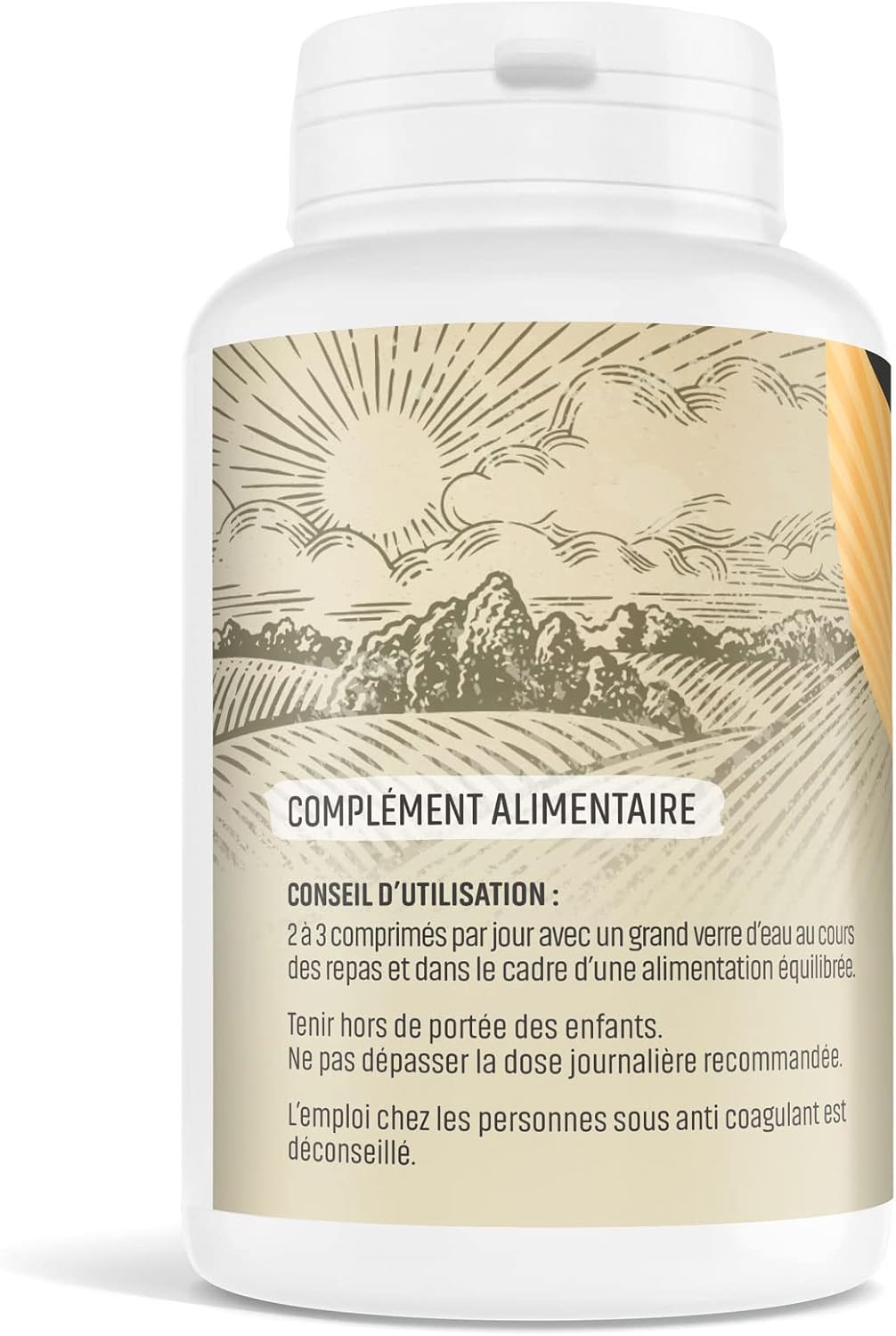 Herbes Et Plantes Organic Turmeric 200 Tablets 400 mg, 1 Unit (Pack of 1) - Image 3