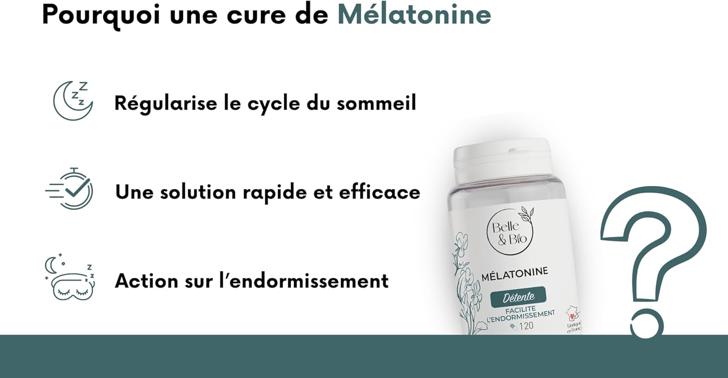SEREIN SLEEP & FAST SLEEPING - Melatonin - Pill Box 120 Capsules - 2 Month Cure - Belle & Organic Food Supplement - Made in France - Image 6