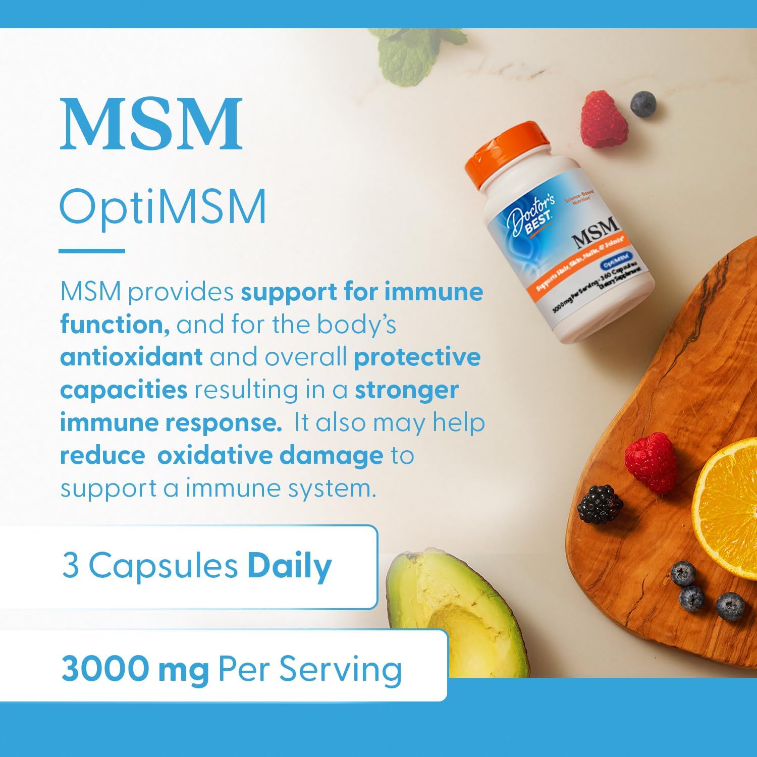 MSM with OptiMSM, 1000mg - 360 caps - Image 5