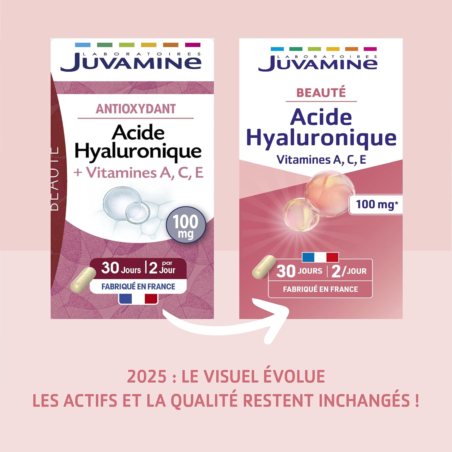 JUVAMINE - Hyaluronic Acid + Vitamins A,C,E - Skin Beauty - 60 Capsules of vegetable origin - 30 Day Programme - Made in France - Image 4