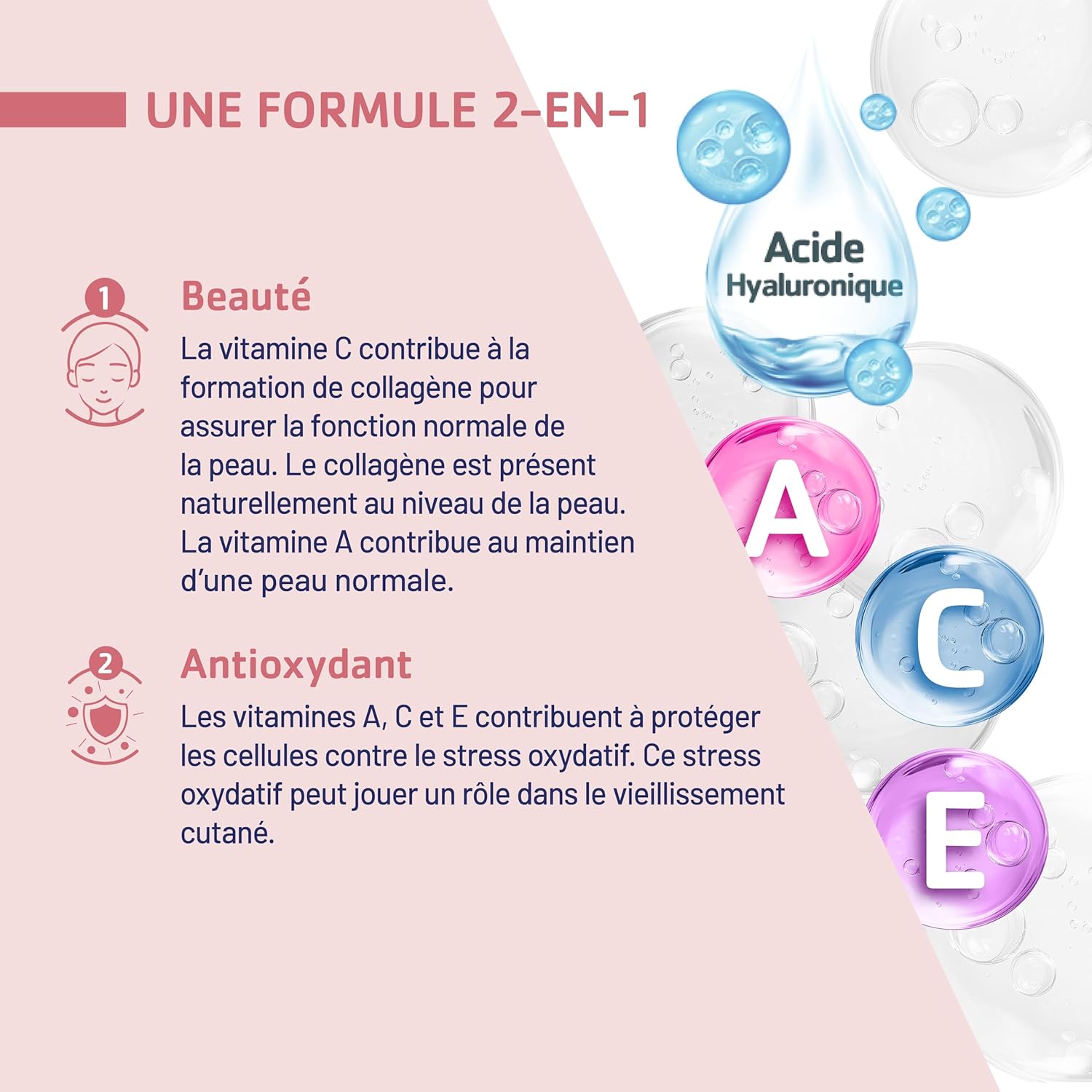 JUVAMINE - Hyaluronic Acid + Vitamins A,C,E - Skin Beauty - 60 Capsules of vegetable origin - 30 Day Programme - Made in France - Image 6