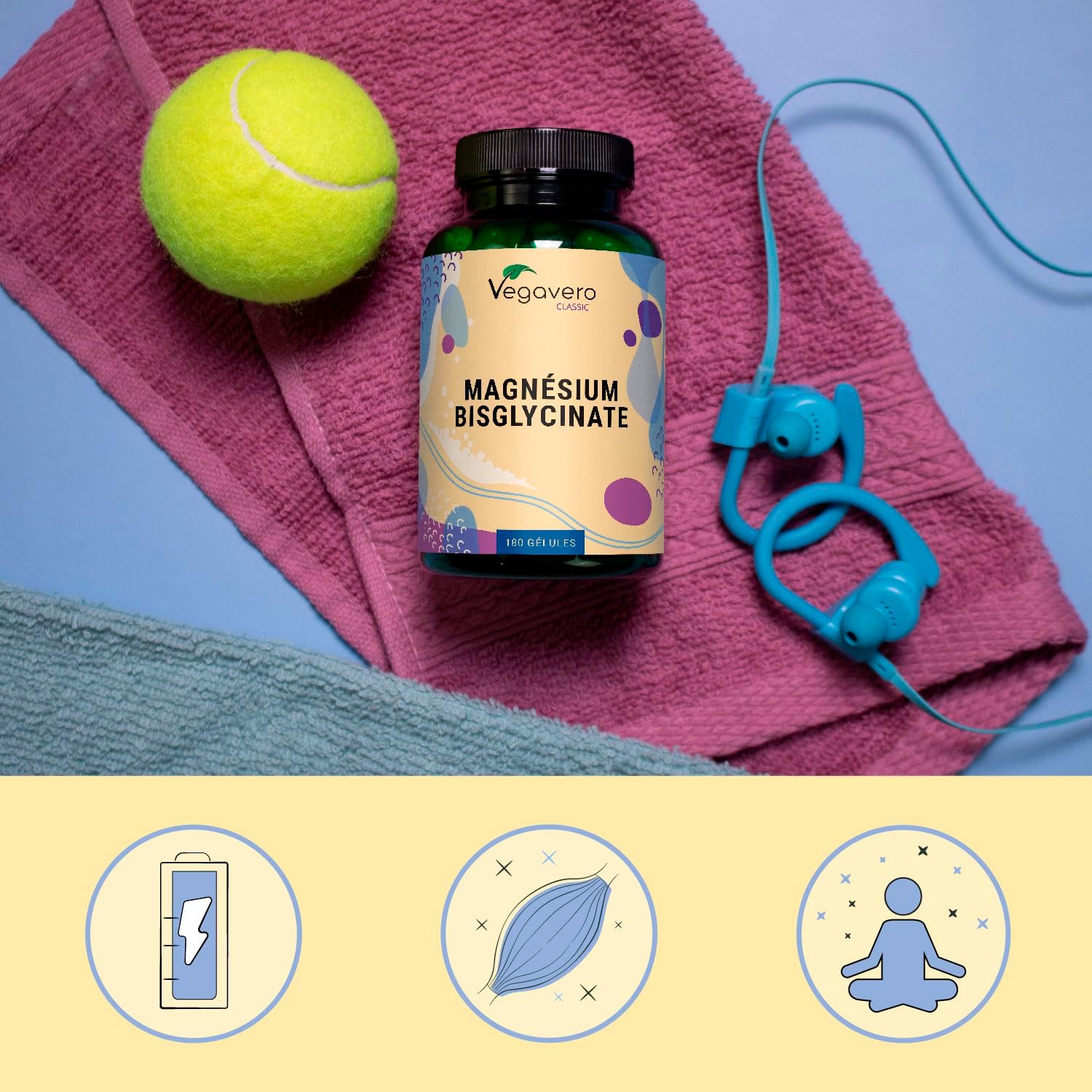 Magnesium Bisglycinate 300 mg | 180 Capsules | High Dosage + High Bioavailability | Anti Fatigue + Stress + Sleep | Vegan & No Additives | Vegavero® - Image 4