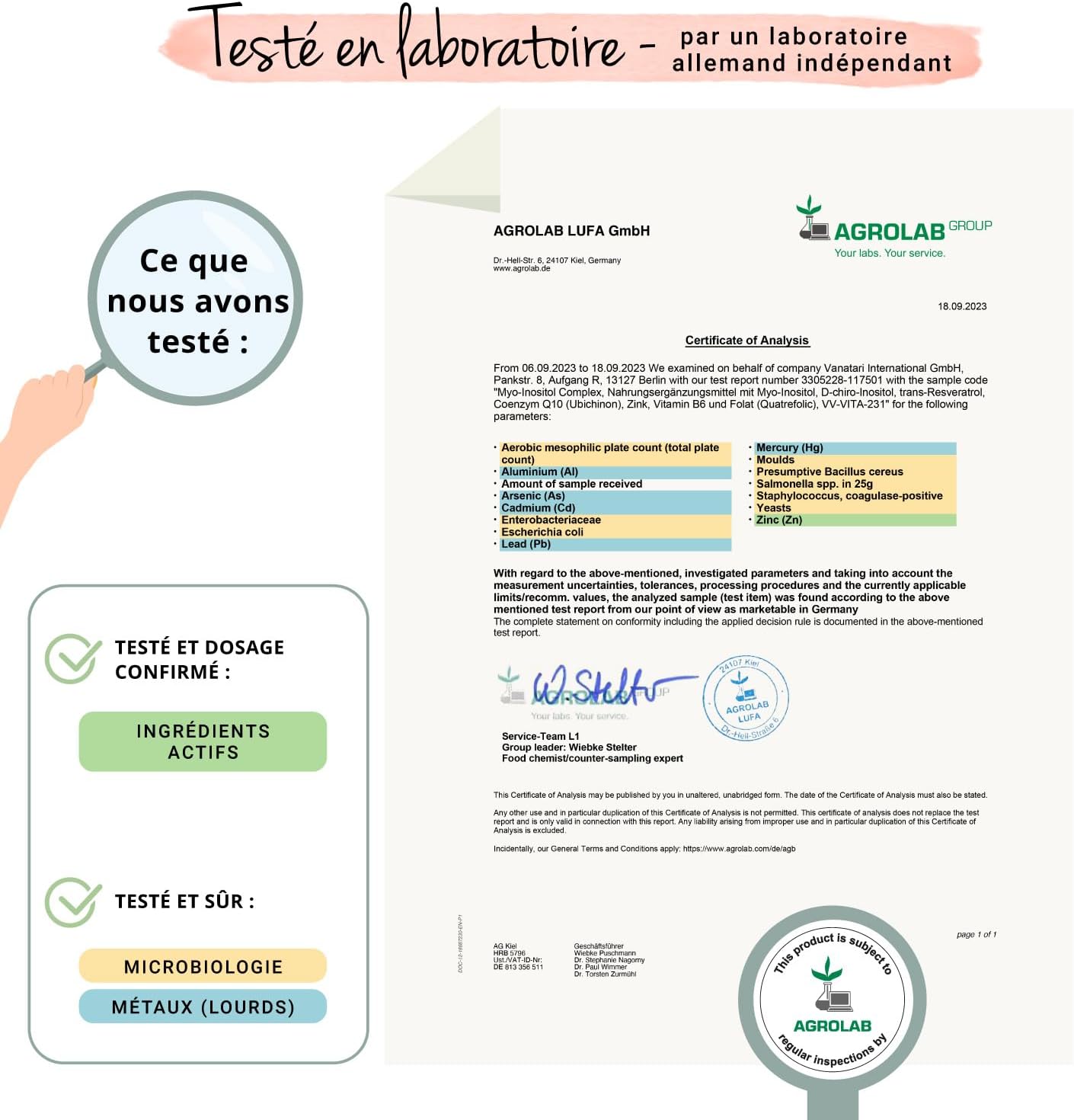 Vegavero Myo Inositol Complex | PCOS | With D-Chiro-Inositol, Q10, Zinc, Chrome, Vitamin B6 and B9 (Quatrefolic Folic Acid) | No Additives and Vegan | 120 Capsules - Image 7