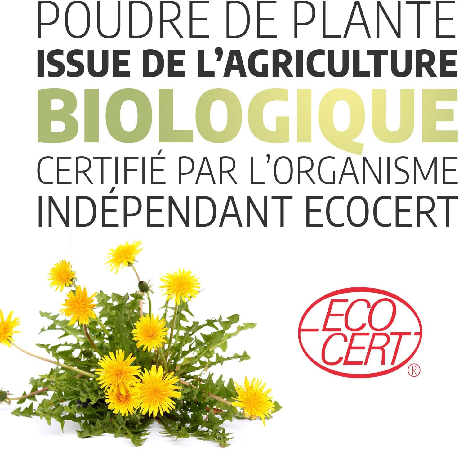 Organic Dandelion 270 mg - 100 Capsules - Ecocert Certified - Orgaliane - Image 6