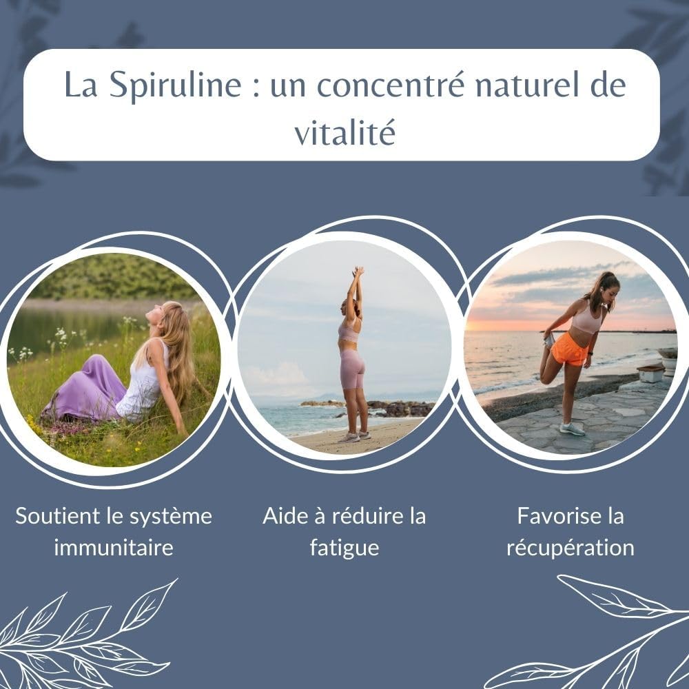 Spirulina Powder Organic Bulk - Natural Superfood, Rich in Protein, Fatigue and Appetite - Arthrospira Platensis with a Sweet Flavour - Organic Farming, Vegan - Bag 100g - Image 3
