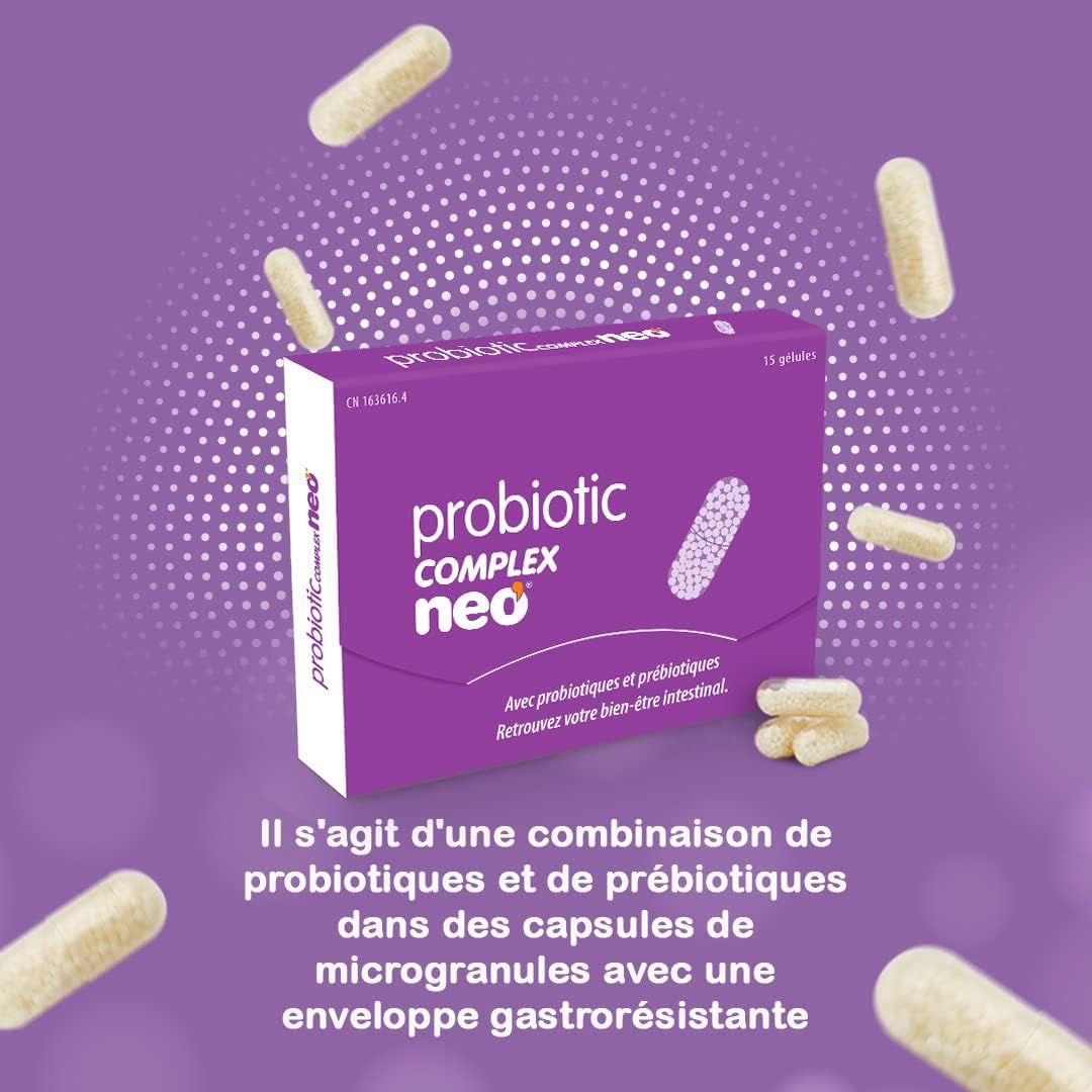 NEO - Probiotic Complex - Probiotic Intestinal Flora - 15 Capsules - Microgranules with Probiotics and Prebiotics - Promotes Intestinal Wellness and Digestive Function - Image 3