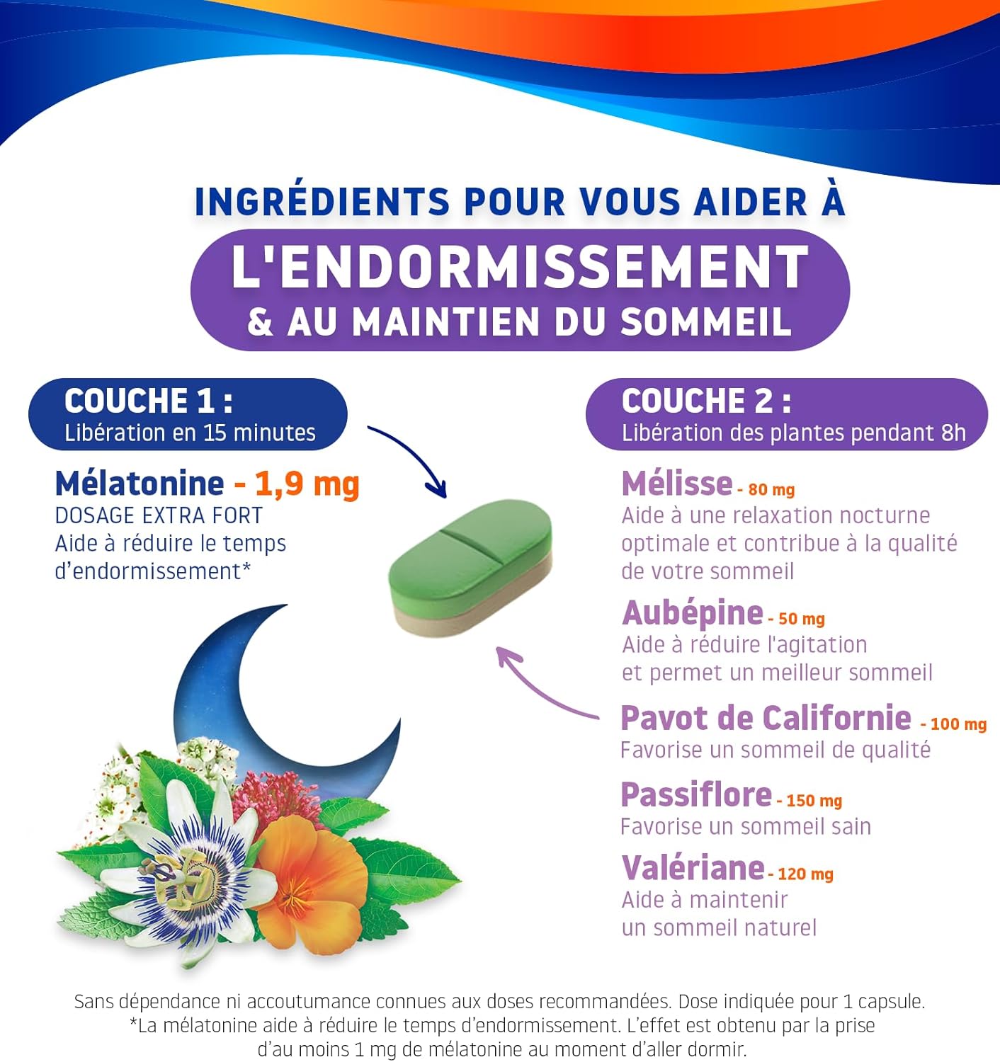 VALDISPERT - Full Sleep - Sleep & Sleep Maintenance - Melatonin and Herbal Supplement - Extra Strong Dosage 1.9mg - No Addiction - 30 Tablets - 30 Nights - Image 4