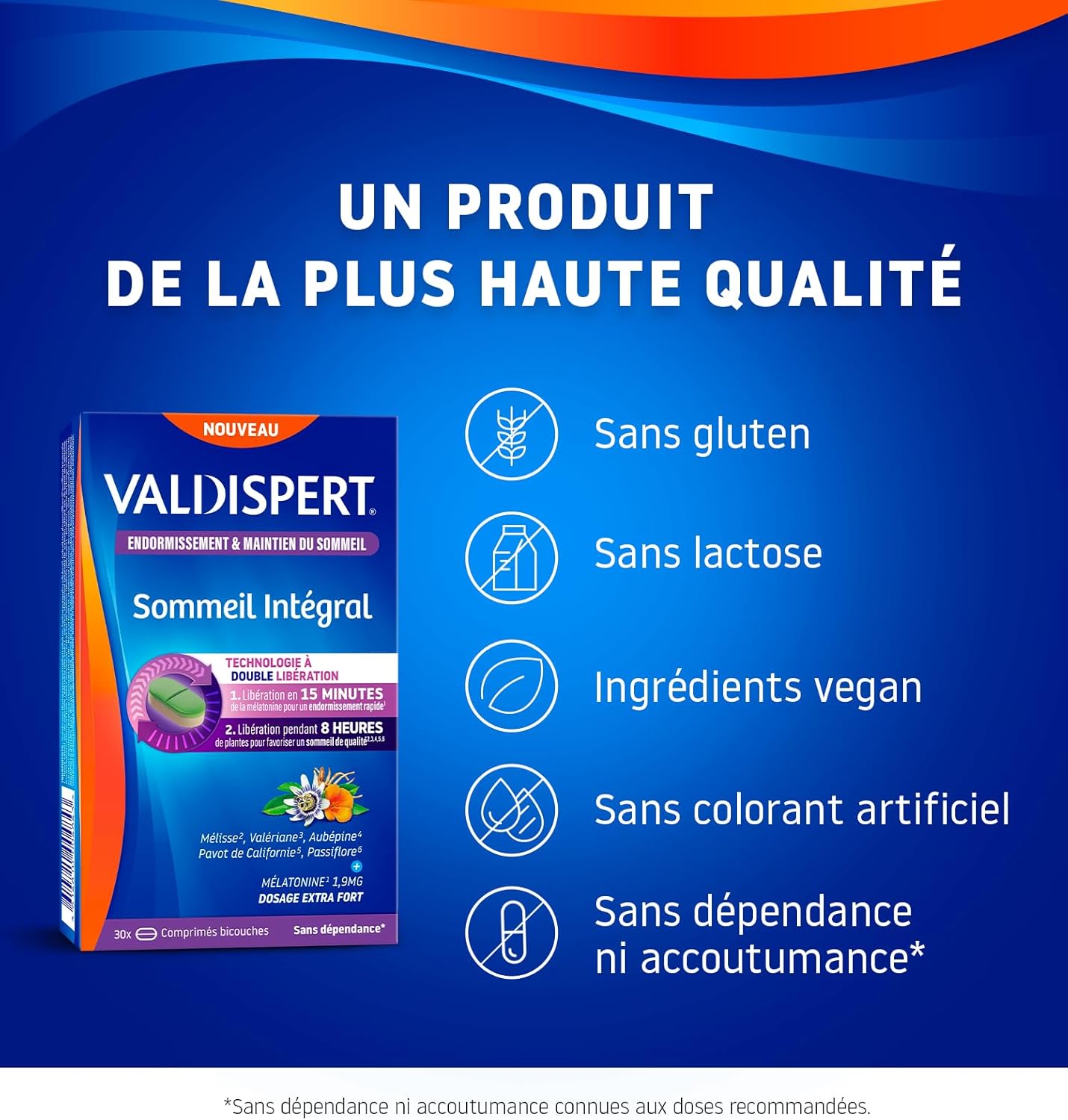 VALDISPERT - Full Sleep - Sleep & Sleep Maintenance - Melatonin and Herbal Supplement - Extra Strong Dosage 1.9mg - No Addiction - 30 Tablets - 30 Nights - Image 5
