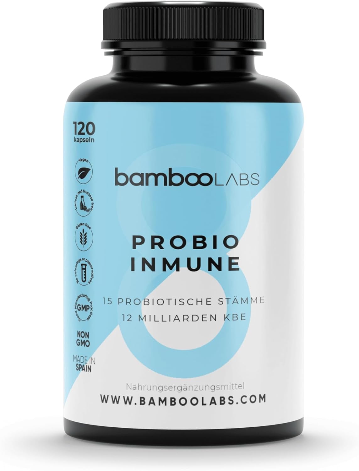 Bamboo Labs - Intestinal Probiotics + Vitamin Complex, 120 Vegan Digestive Enzyme Capsules with Lactobacillus Casei that Strengthen Your Immune Defense System and Gut Flora - Image 2