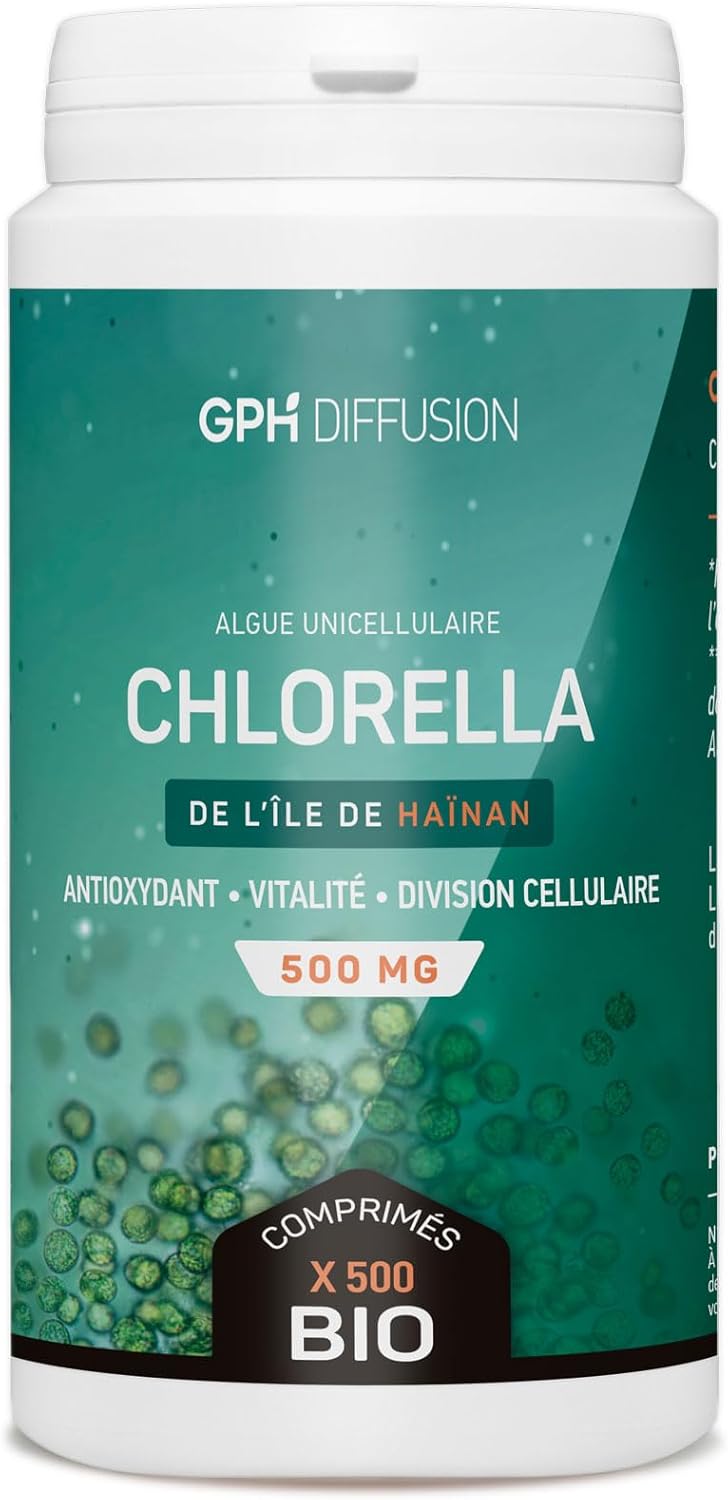 Chlorella BIO | 6000 mg/day | Antioxidant, Vitality | No Additive | 500 Tablets | GPH Diffusion - Image 2