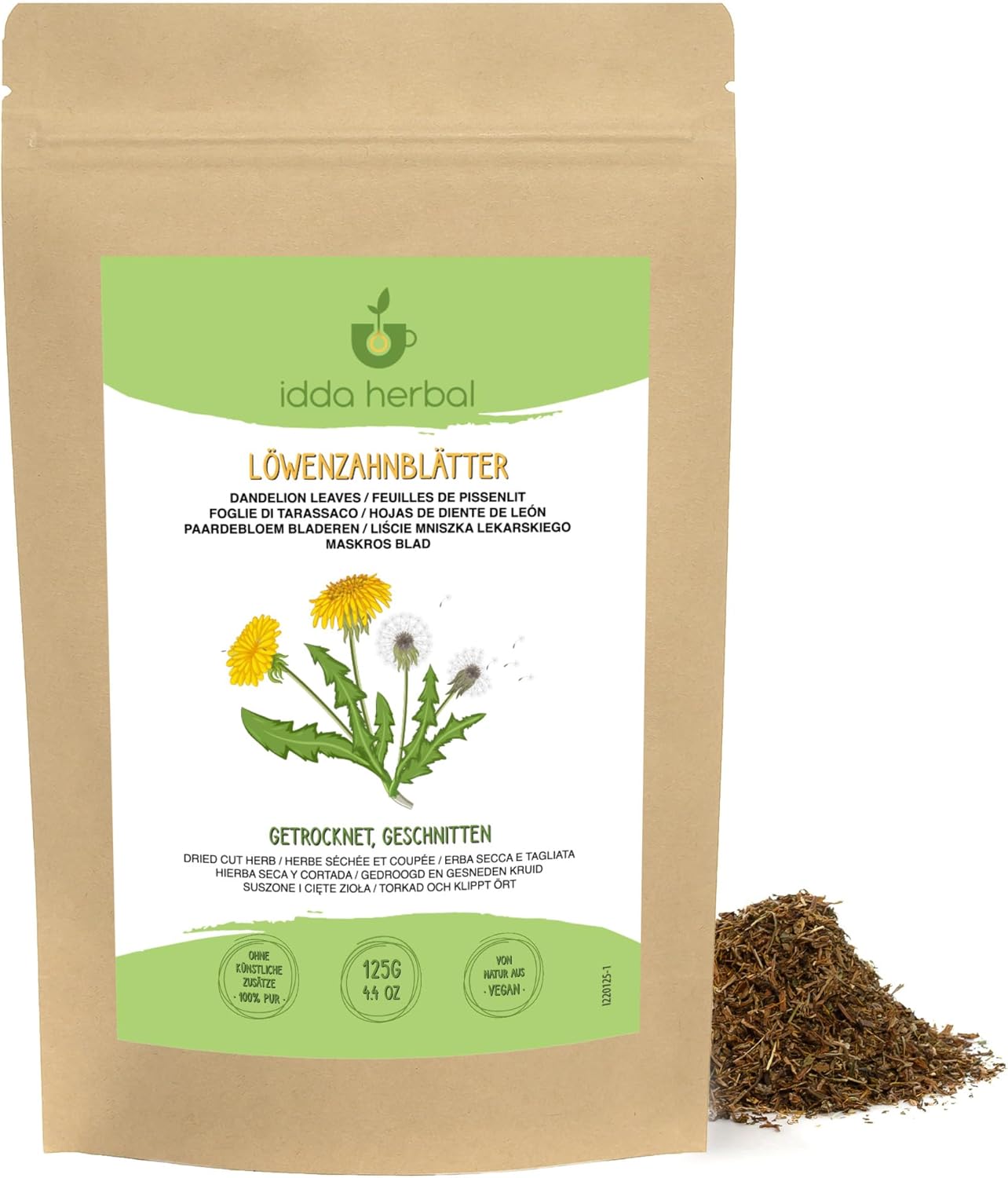 Dandelion Herb (125g), Loose Tea, Dandelion Cut and Delicately Dried, 100% Natural and Pure for Herbal Tea, Dandelion Tea, Herbal Infusion - Image 2