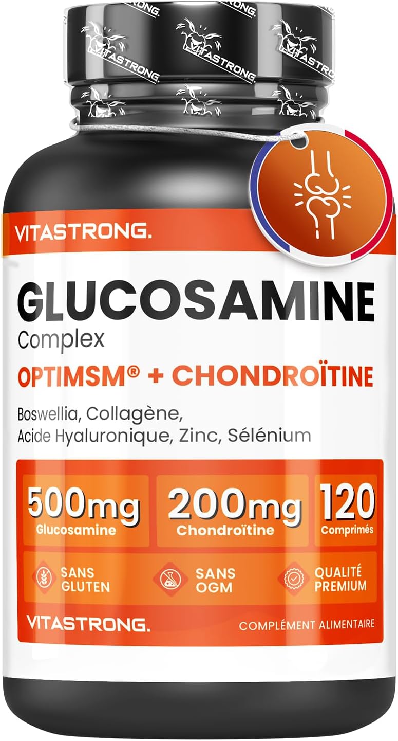 Glucosamine Chondroitin Vitastrong with MSM, Collagen and Hyaluronic Acid, Zinc, Selenium, Manganese, Boswellia for Bone, Joints, Cartilage, Chondroitin Glucosamine Complex Natural Premium - Image 2