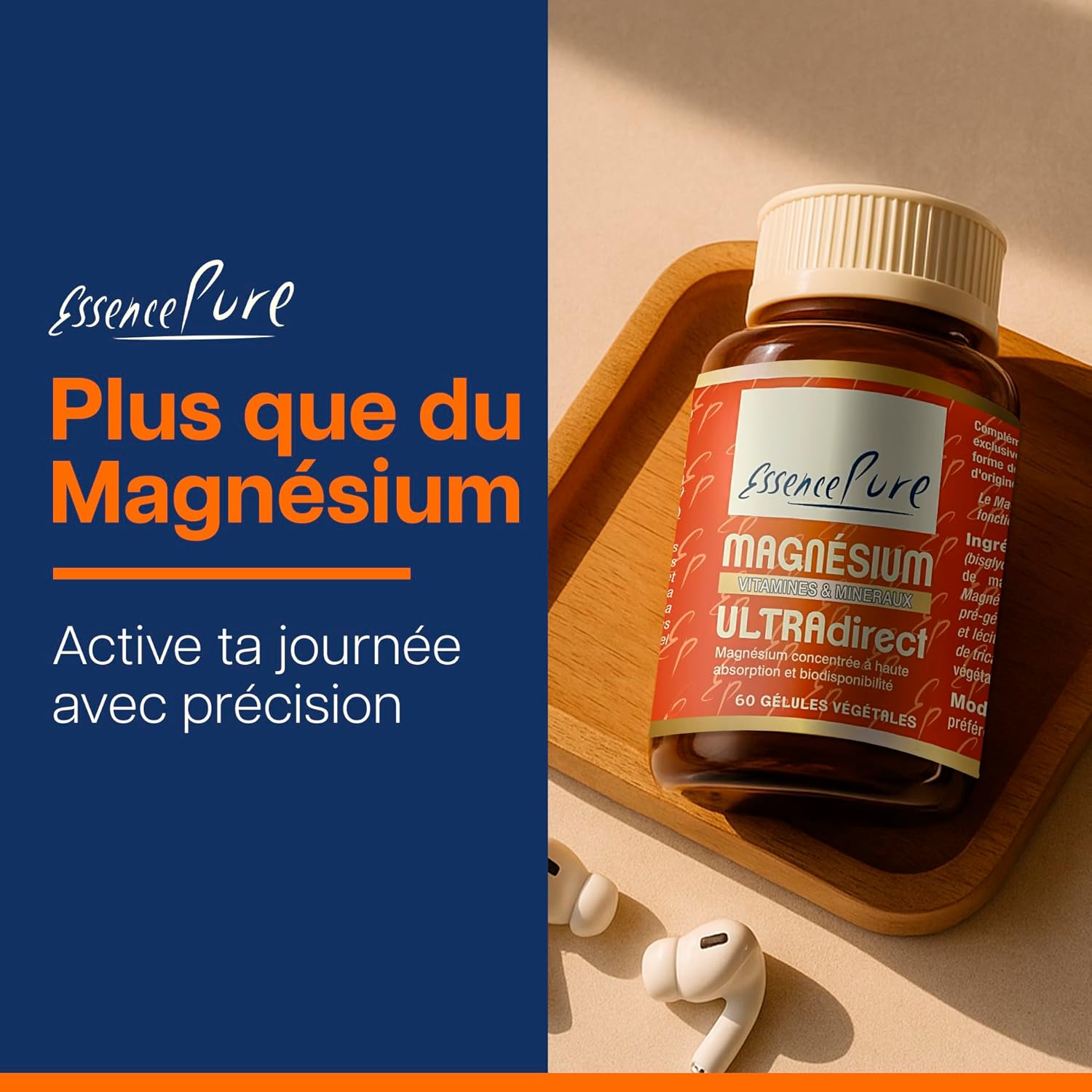 Magnesium B6 Pure Essence | Magnesium Bisglycinate + Marine Magnesium | Sleep, Stress, Fatigue - Maximum Absorption & Easy Assimilation | 60 Capsules 1 Month | Api-Nature - Image 2