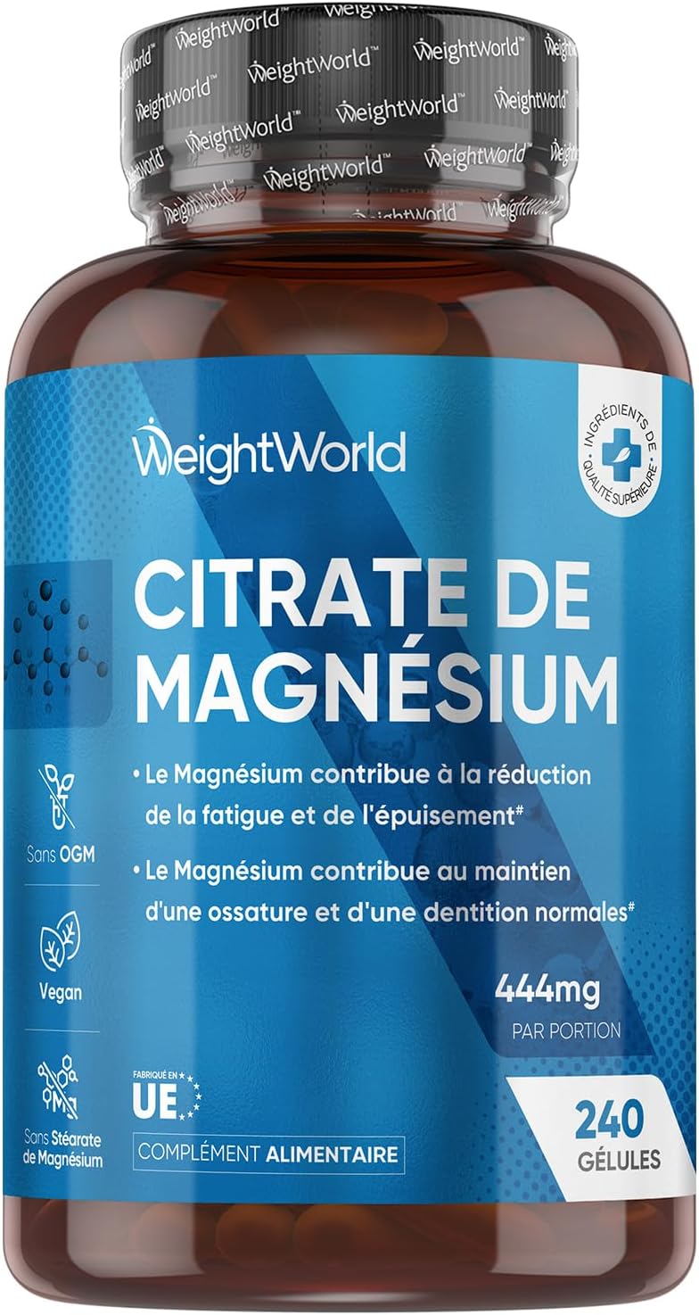 Magnesium Citrate, 240 Vegan Capsules - Elemental Magnesium, 8 Month Supply - Gluten Free, Non-GMO - According to EFSA, Magnesium Contributes to Normal Muscle Function - Image 2