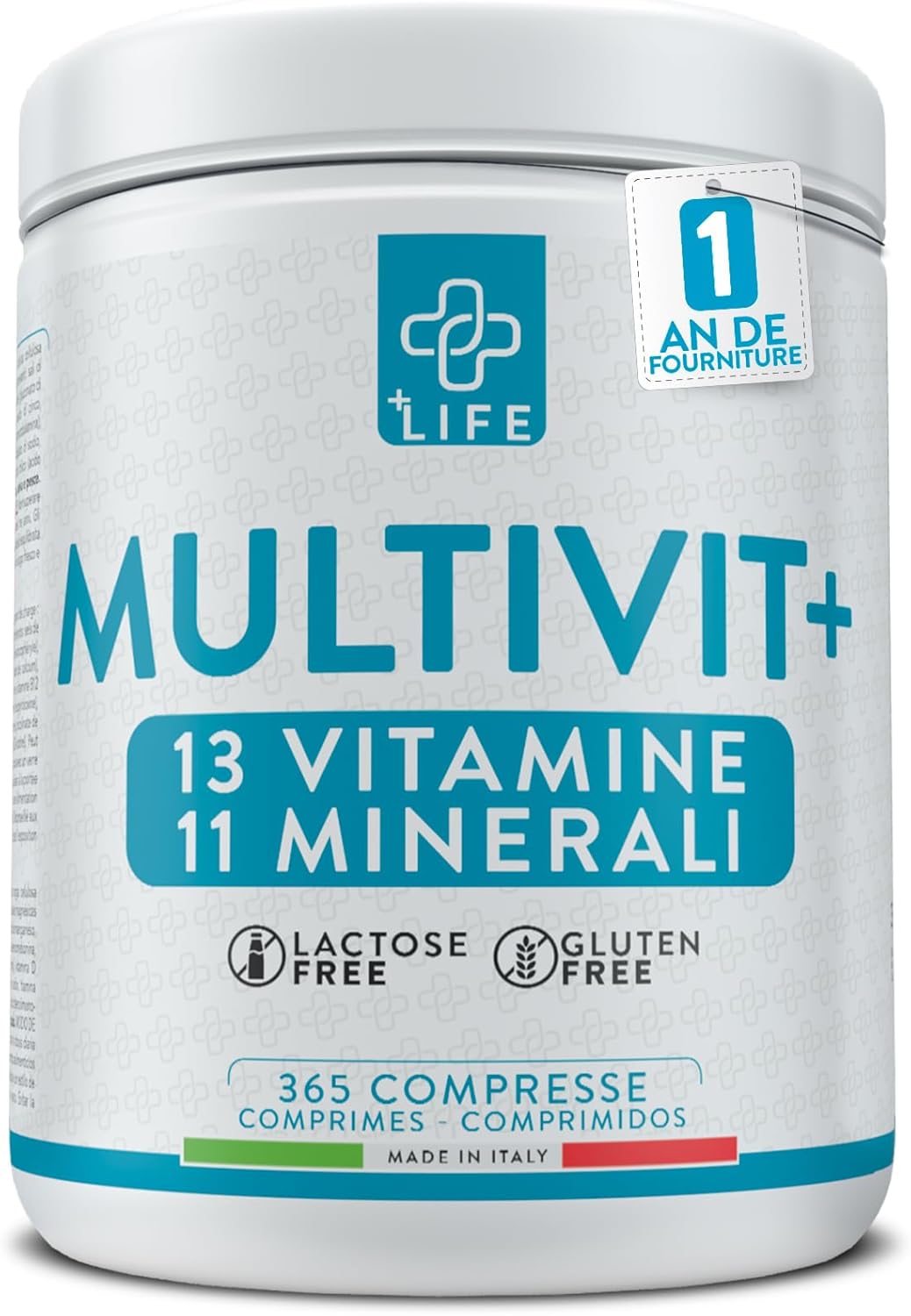 Multivitamins And Minerals 1 Per Day PiùLife, Immunity Adult Man Woman Children, Vitality Energy Defense, Winter, Vitamin D B C Calcium Zinc Iron Magnesium - Image 2