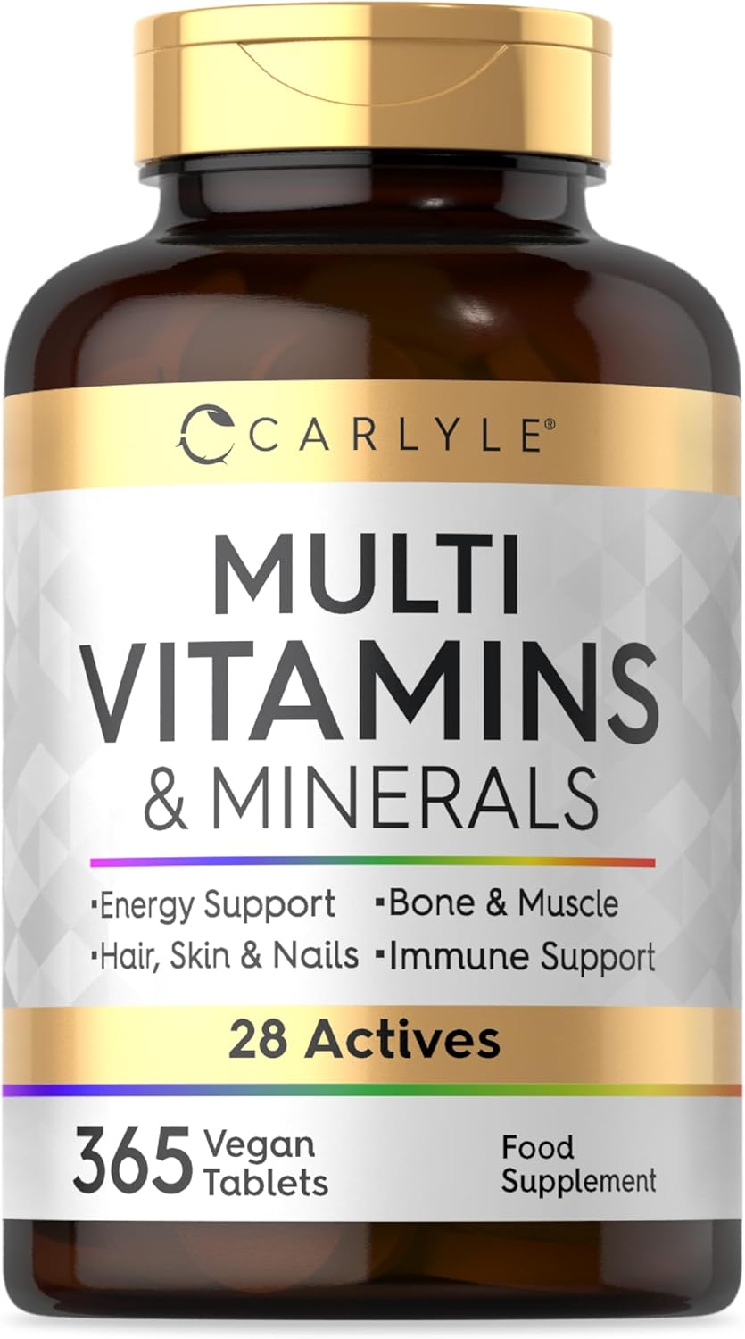 Multivitamins & Minerals | 28 Vitamins & Essential Minerals With Zinc Selenium Magnesium B6 Vitamin C | 365 Vegan Tablets | Multivitamin Men & Women | By Carlyle - Image 2
