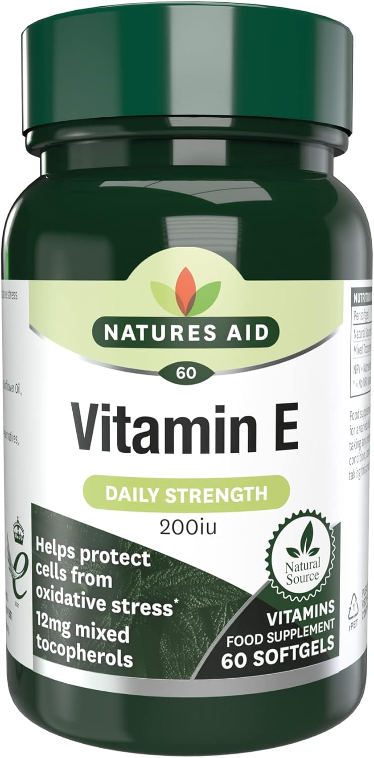 Natures Aid Vitamin E 200iu 60 capsule - Image 2