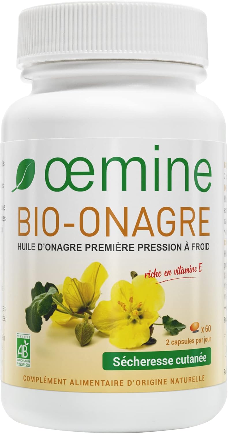 Oemine Organic Evening Primrose 1000mg 60 Capsules - Cold Pressed Organic Evening Primrose Oil, GLA Source, Enriched Vitamin E - Female Comfort and Healthy Skin - Menstrual Cycle & Menopause Food - Image 2