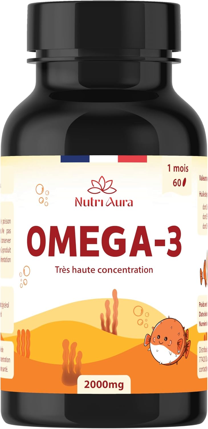 Omega 3 Wild Fish Oil 2000mg EPAX®, Very High Concentration EPA (800mg) and DHA (600mg), Totox < 3, 60 Capsules, Vitamin E, Anti Oxidation, Made in France - Image 2