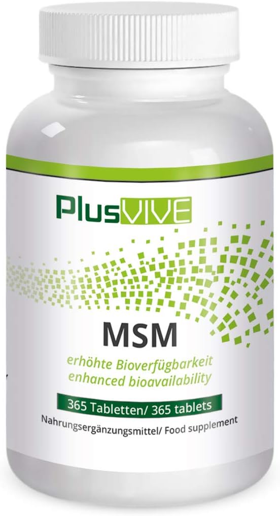 Plusvive - 365 MSM capsules with bioavailability matrix, (1000 mg) - Image 2