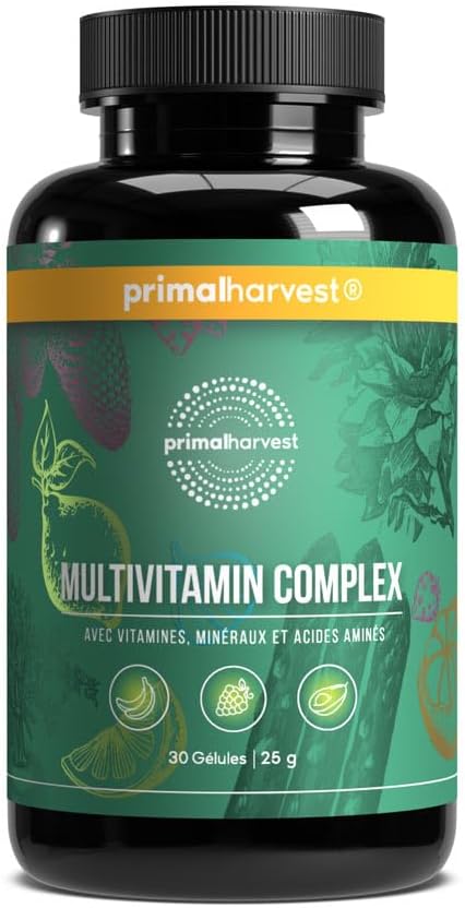Primal Harvest Multivitamin Complex - Biotin, Zinc & Vitamins, High Dosage Daily Dietary Supplement for Men and Women, 30 Capsules - Image 2