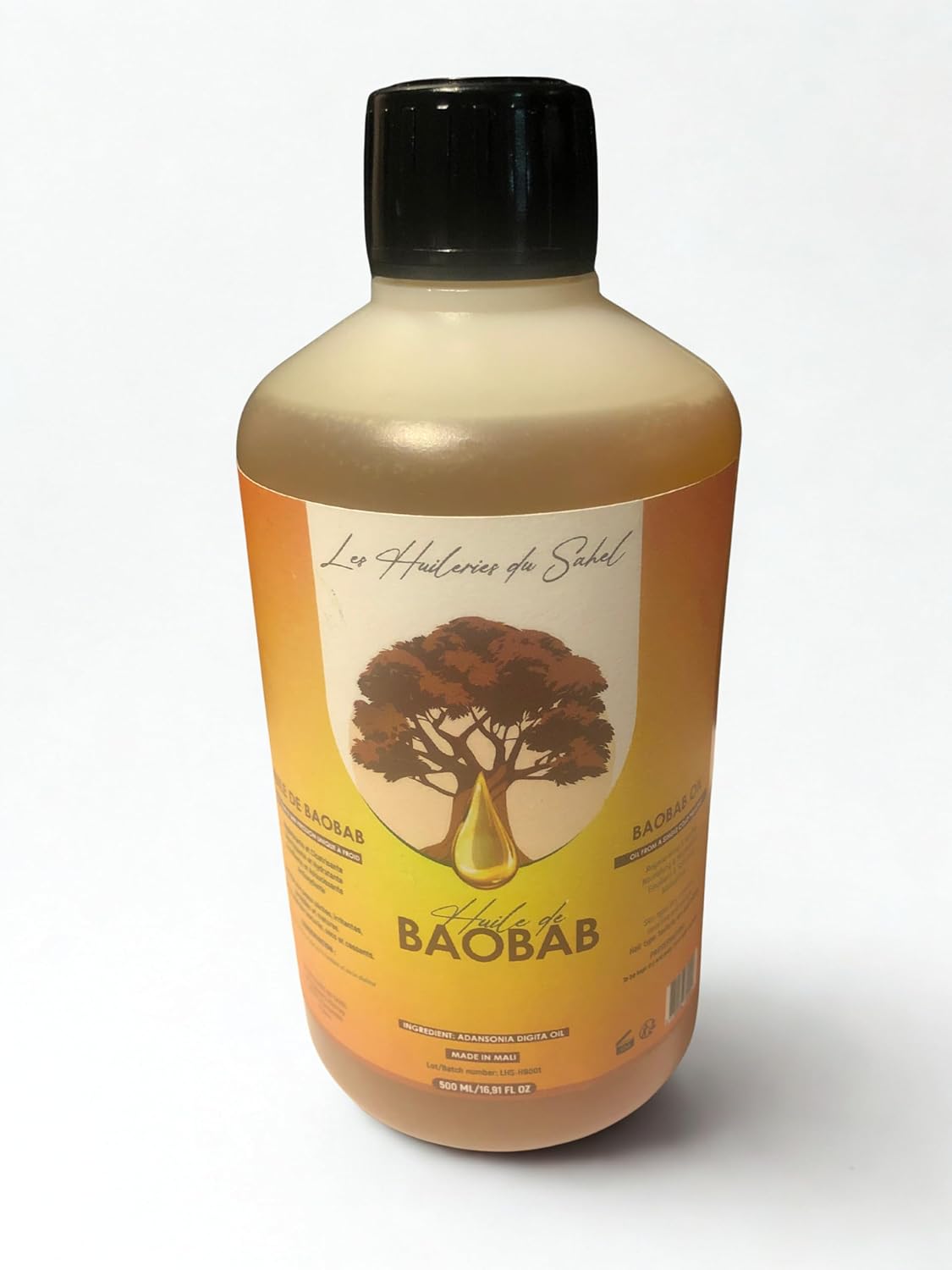 Pure Baobab Oil - 100% Natural & Cold Pressed - Face, Body & Hair Care - Nourishing, Regenerating & Softening - No Additives, Non Comedogenic - 500ml - Image 2