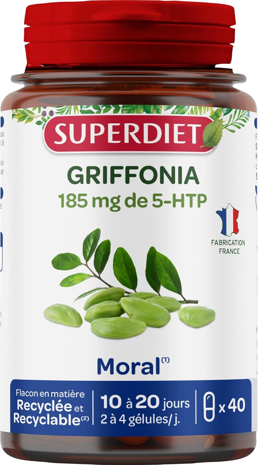 SUPERDIET - GRIFFONIA - Naturopathy - Good mood and good mood - Made in France - 40 capsules - Image 2
