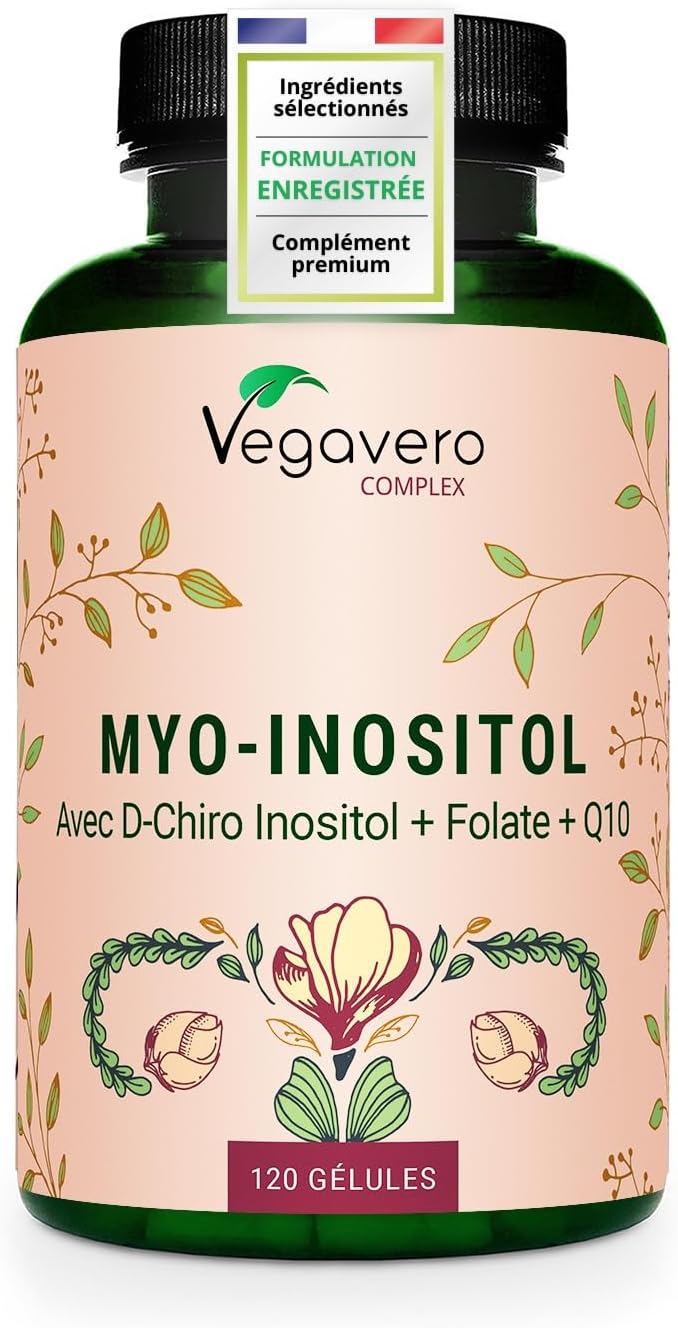 Vegavero Myo Inositol Complex | PCOS | With D-Chiro-Inositol, Q10, Zinc, Chrome, Vitamin B6 and B9 (Quatrefolic Folic Acid) | No Additives and Vegan | 120 Capsules - Image 2
