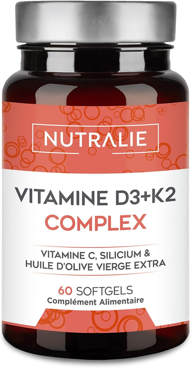 Vitamin D3 and K2 10000 IU - Muscle Bone Immunity - Vitamin D3 K2 MK7 with Vitamin C and Extra Virgin Olive Oil - 60 Capsules Vitamin D Complex Nutralie - Image 2