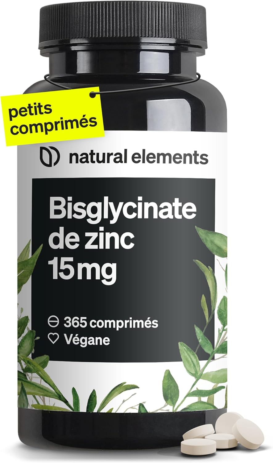 Zinc Bisglycinate Pure 15mg – 365 Vegan Tablets – Zinc for Over a Year – Antioxidant and Beauty – for Healthy Skin – Immune System – No Additives - Image 2