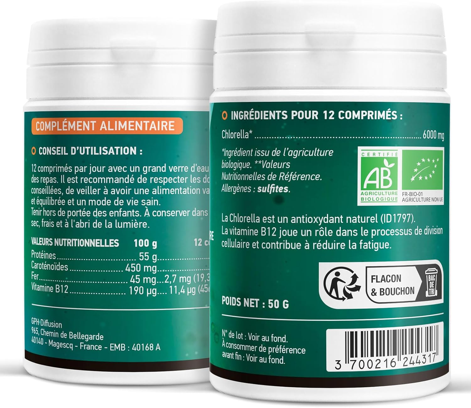Chlorella Bio - 500 mg - 100 tablets - Image 3
