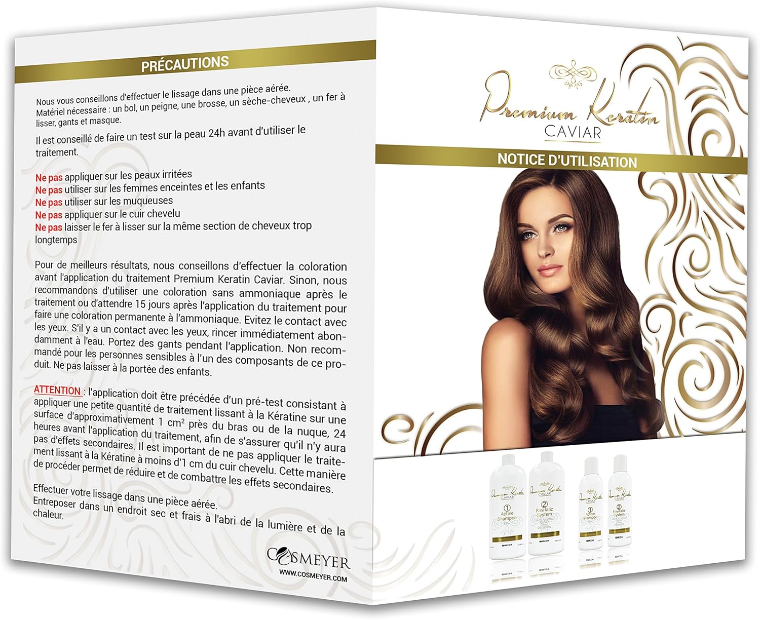 Premium Keratin Caviar Brazilian Straightening Kit with Caviar Extracts (2 x 500 ml) - Image 4