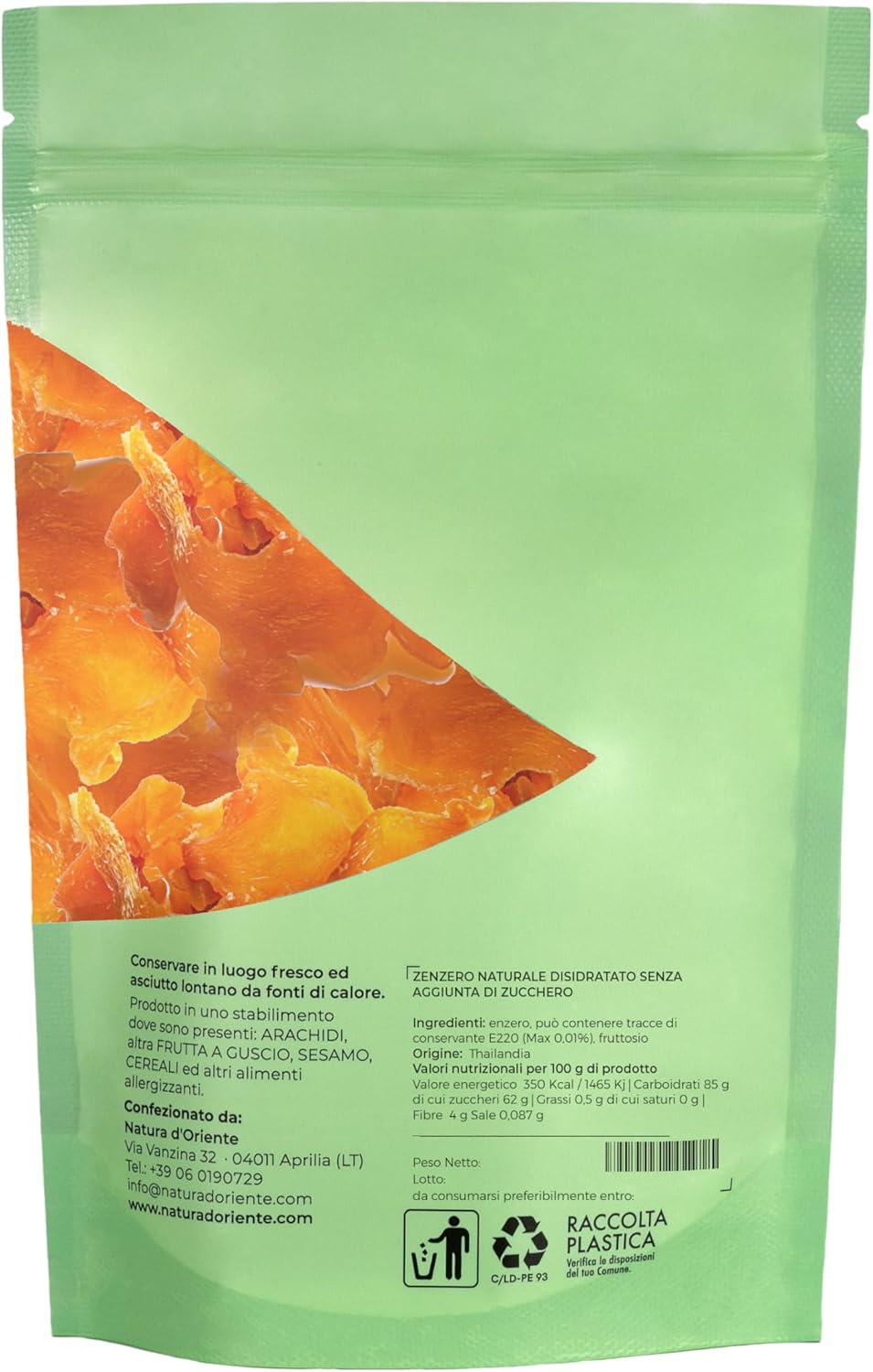 Natura d'Oriente Natural Ginger Dehydrated Sugar Free 500g - Image 3