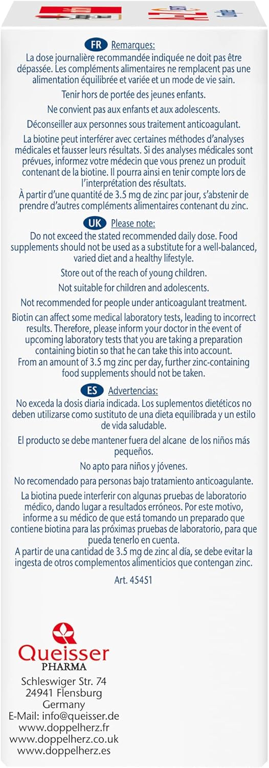 Doppelherz aktiv A-Z Complete Depot, Dietary Supplement, Progressive Release Vitamins, Calcium, Magnesium, Iron, Zinc, Biotin, Folic Acid, 120 Tablets - Image 3