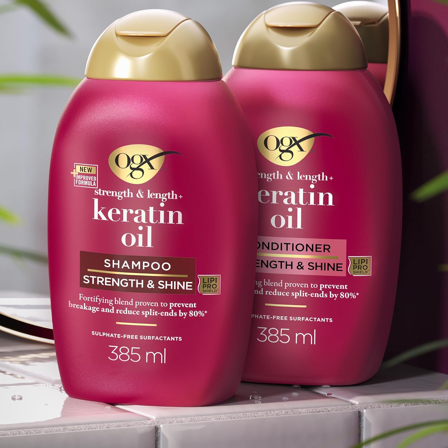 OGX, Keratin Oil Conditioner (385ml Bottle) - Strengthening Hair Care for Brittle Hair - Keratin Oil Conditioner Conditioner - Image 8