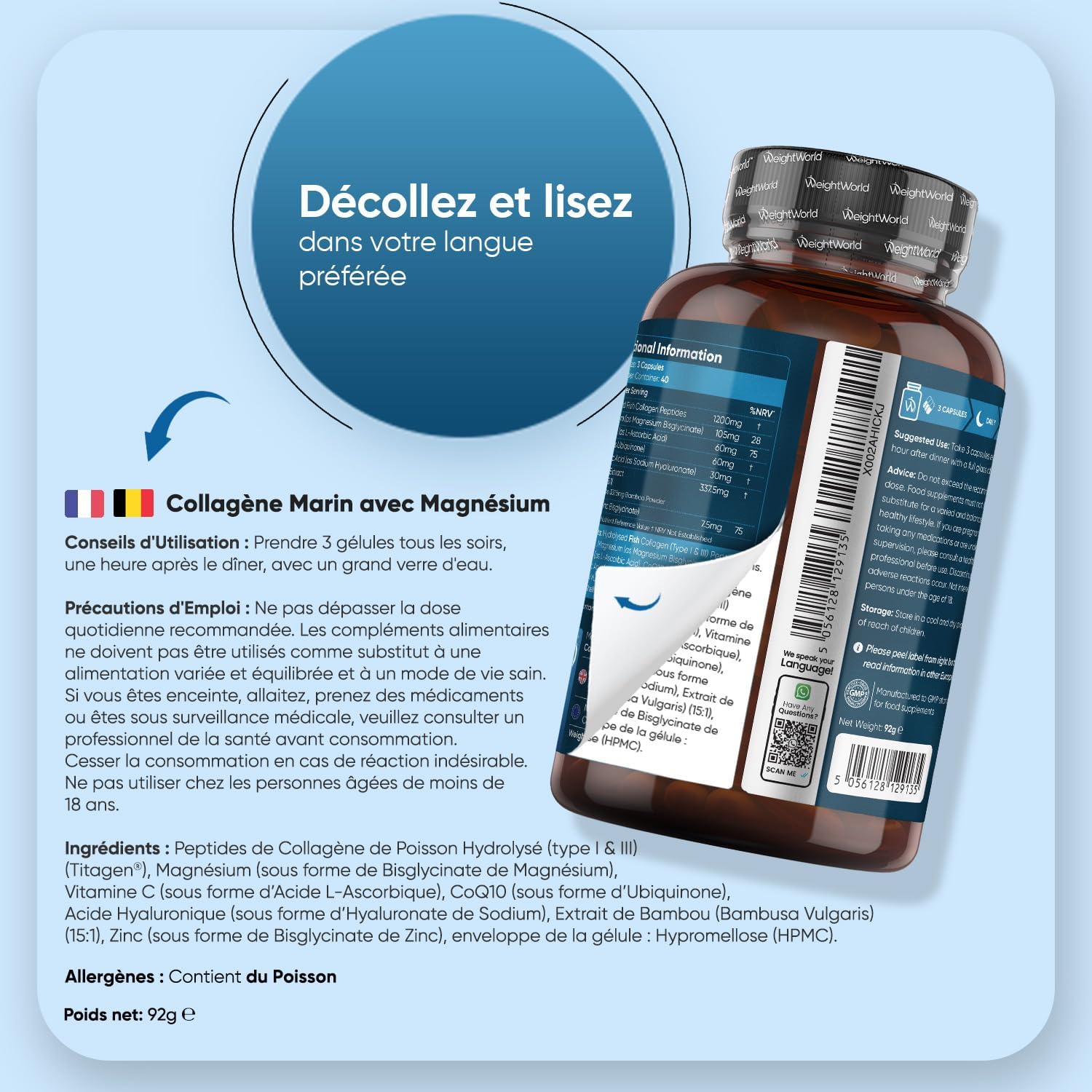 WeightWorld Marine Collagen with Magnesium 1200mg - Image 5