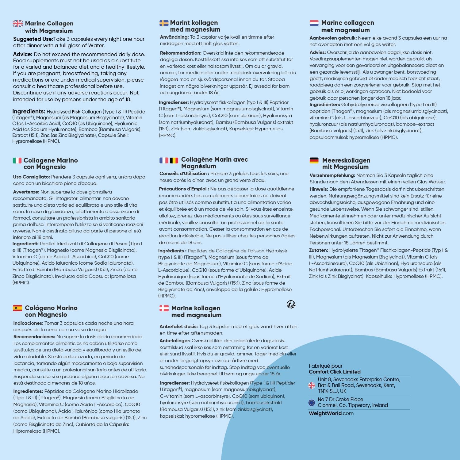 WeightWorld Marine Collagen with Magnesium 1200mg - Image 6