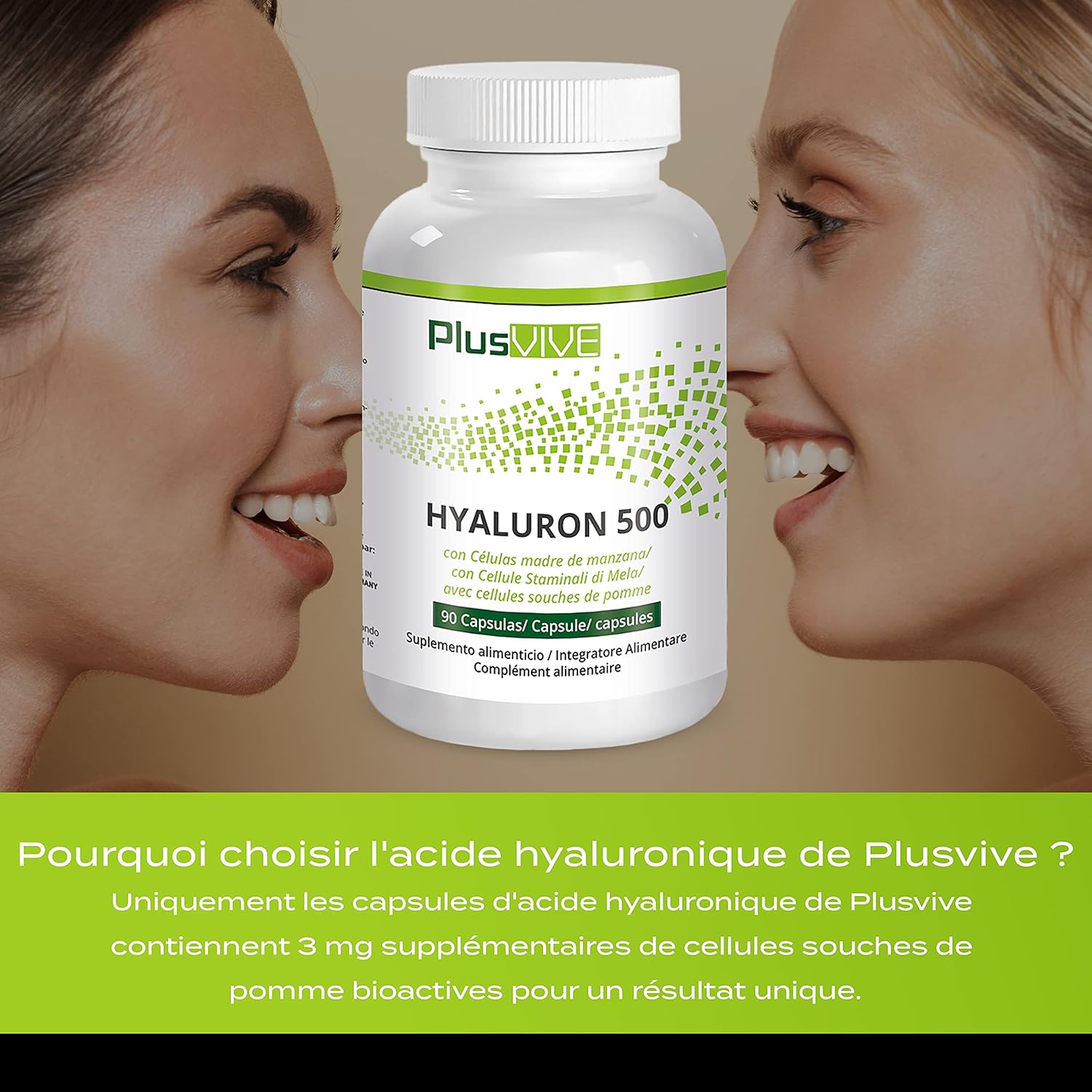 Plusvive - Hyaluronic acid with apple stem cells, (500 mg) - Image 3