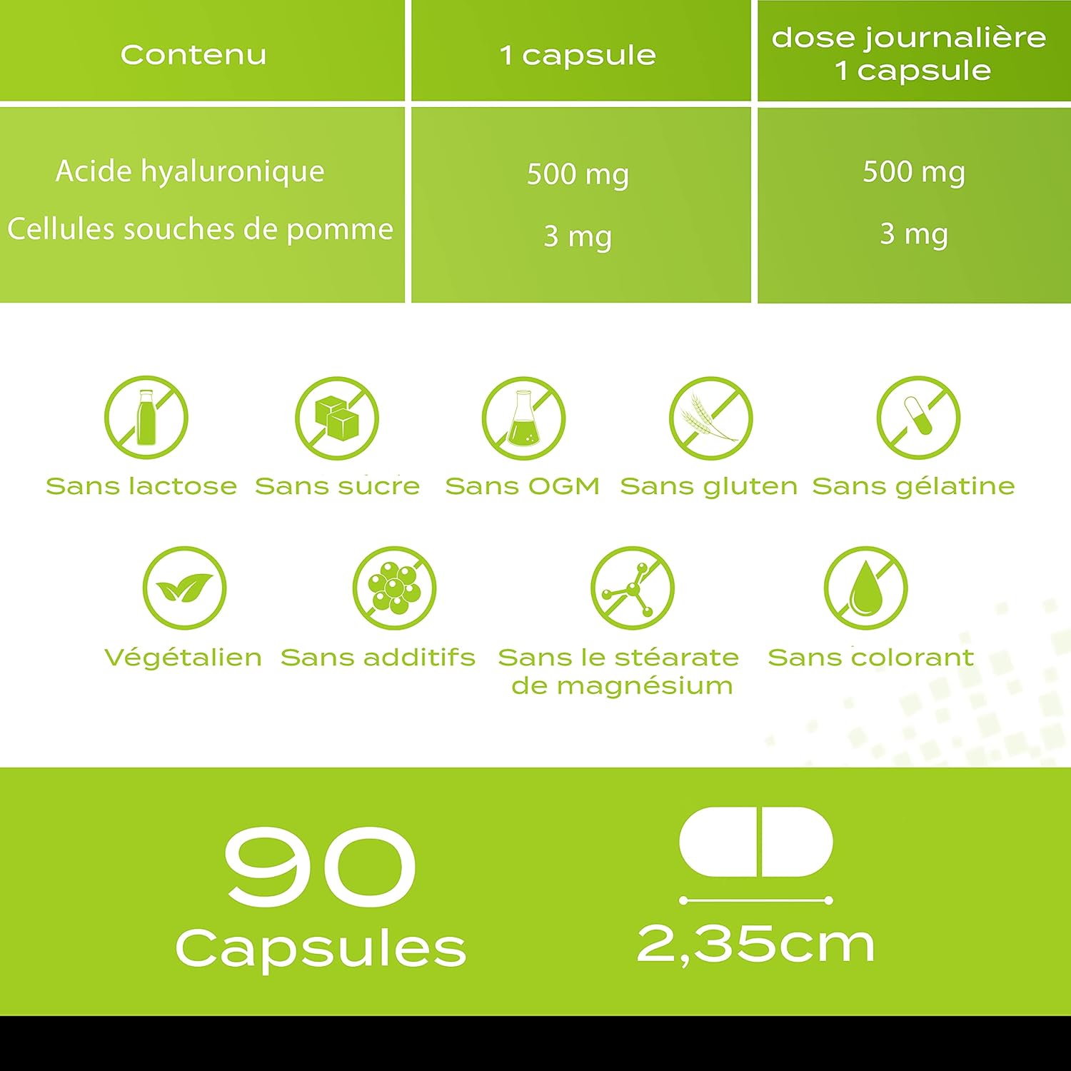 Plusvive - Hyaluronic acid with apple stem cells, (500 mg) - Image 7