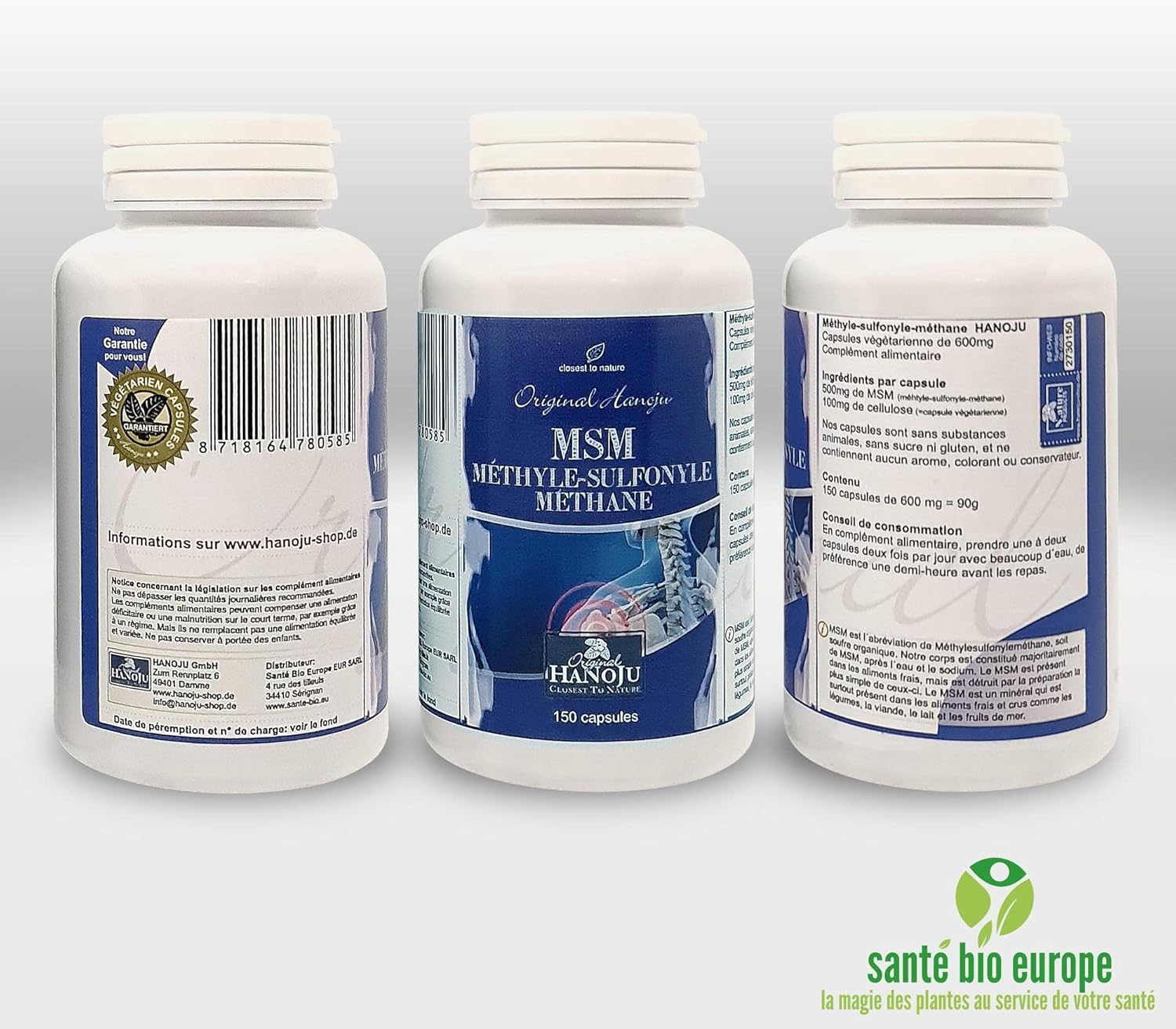 MSM Organic Sulphur 500 mg 150 Capsules - Image 3