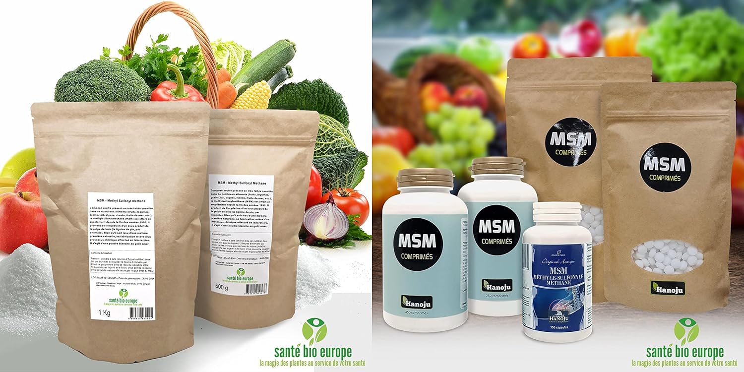 MSM Organic Sulphur 500 mg 150 Capsules - Image 5