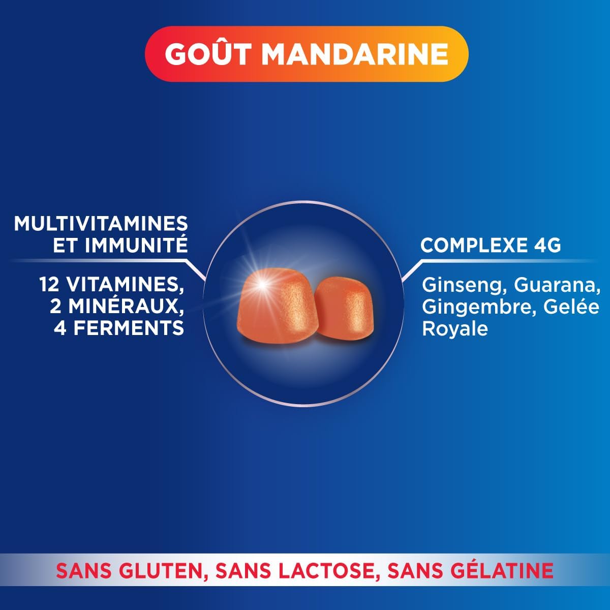 Forté Pharma - Immuvit'4G | Nutritional Supplement Vitality & Immunity - Vitamin D, Vitamin C, Minerals, Ginseng, Guarana | Fatigue, immune system | 30 gummies - Image 3