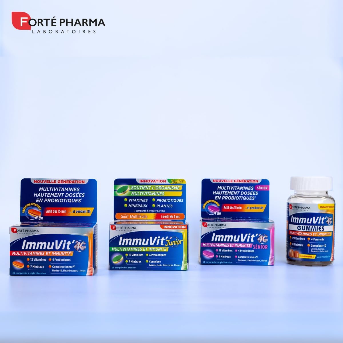 Forté Pharma - Immuvit'4G | Nutritional Supplement Vitality & Immunity - Vitamin D, Vitamin C, Minerals, Ginseng, Guarana | Fatigue, immune system | 30 gummies - Image 7