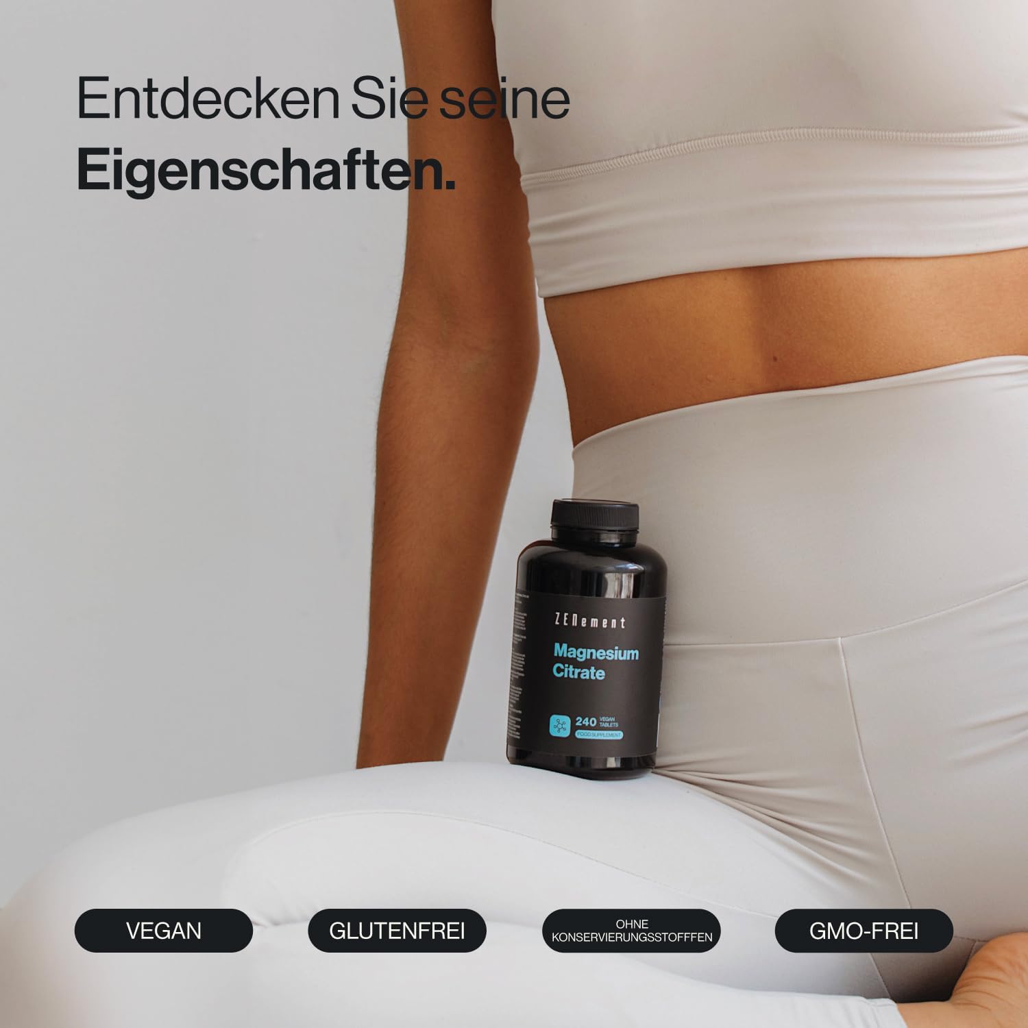 Magnesium, High dosed: 360 mg of elemental magnesium, in the form of Magnesium Citrate | 240 Tablets | Sleep, Stress, Fatigue | Maximum Absorption & Easy Assimilation | Zenement - Image 3