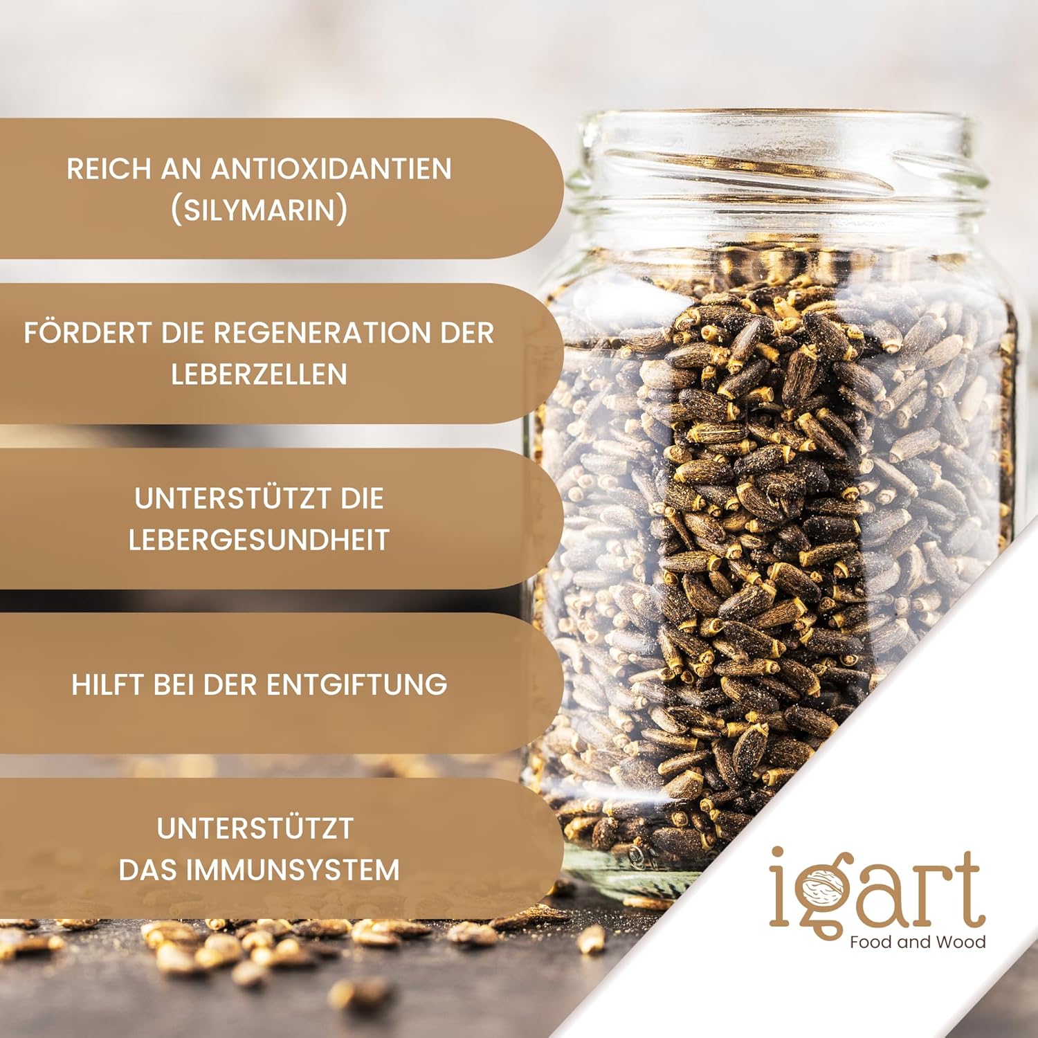 Milk Thistle Seeds Whole 1.5kg | Natural Milk Thistle Seeds | Milk Thistle Seeds | Tea | Milk Thistle Tea | Milk Thistle | Silybum Marianum | Herbal Tea - Image 4