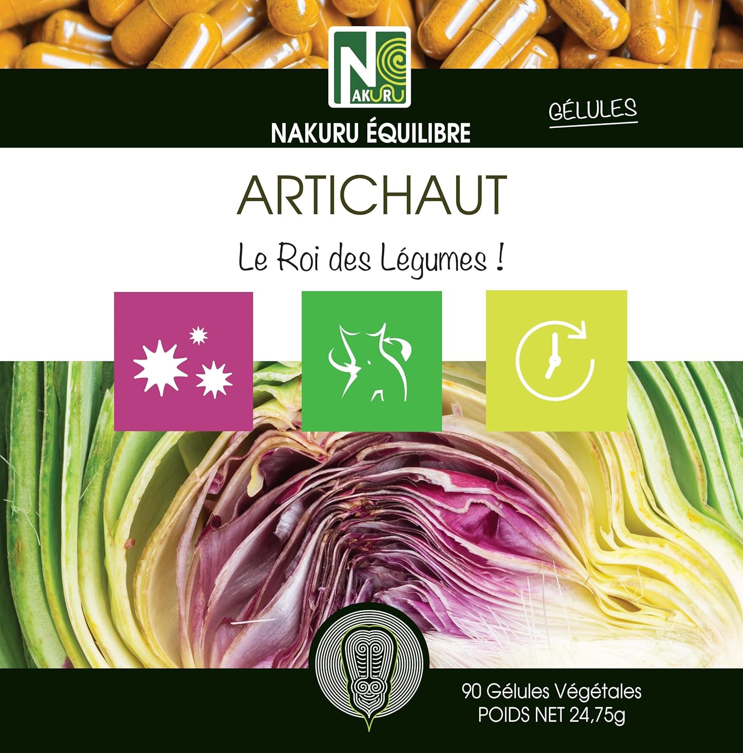 NAKURU | Artichoke | Balance Range | Made in France (90 Vegetable Capsules of 275mg / Net Weight: 24.5g) - Image 4