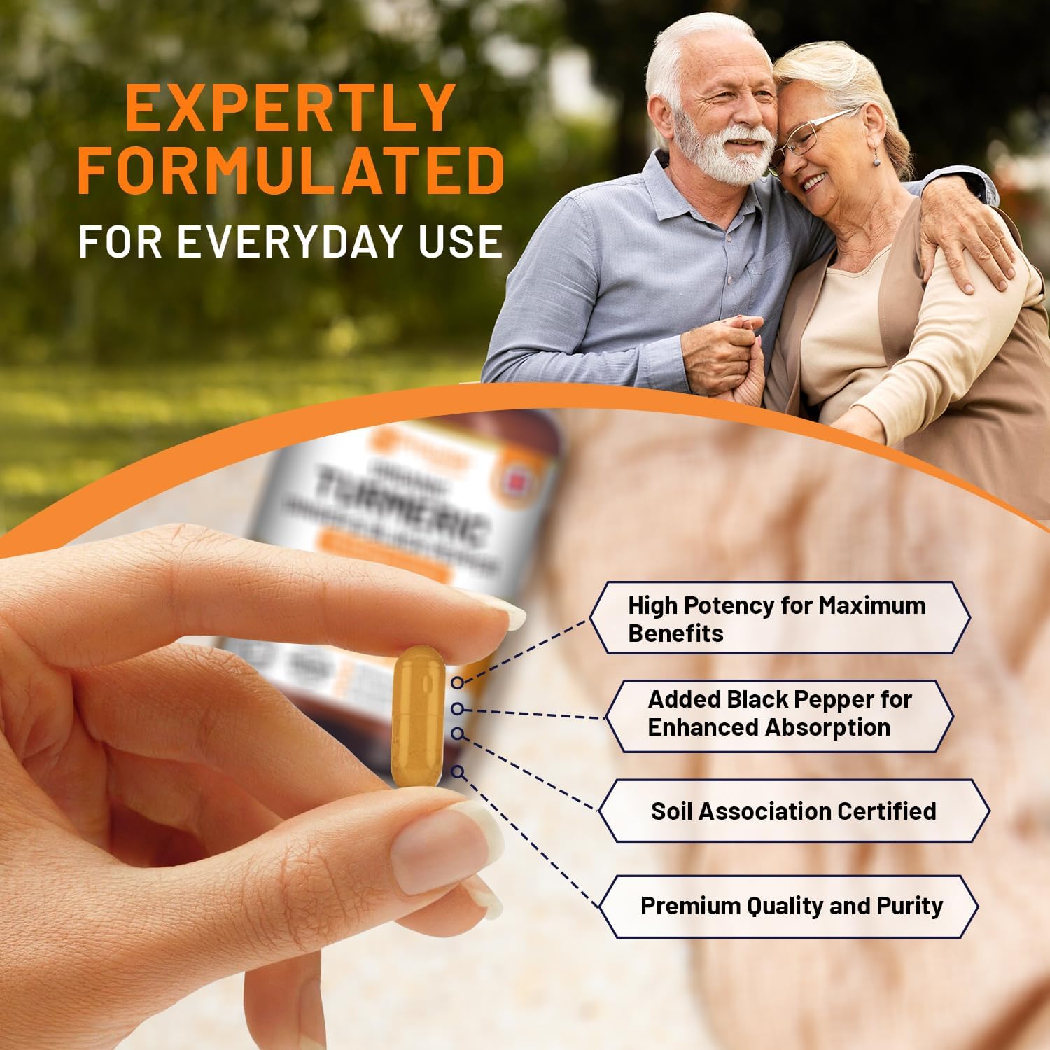 Turmeric Curcumin 1440mg with Black Pepper & Ginger I 120 High Strength Vegan Turmeric Capsules (2 Month Supply) I Made in the UK by Prowise Healthcare - Image 7